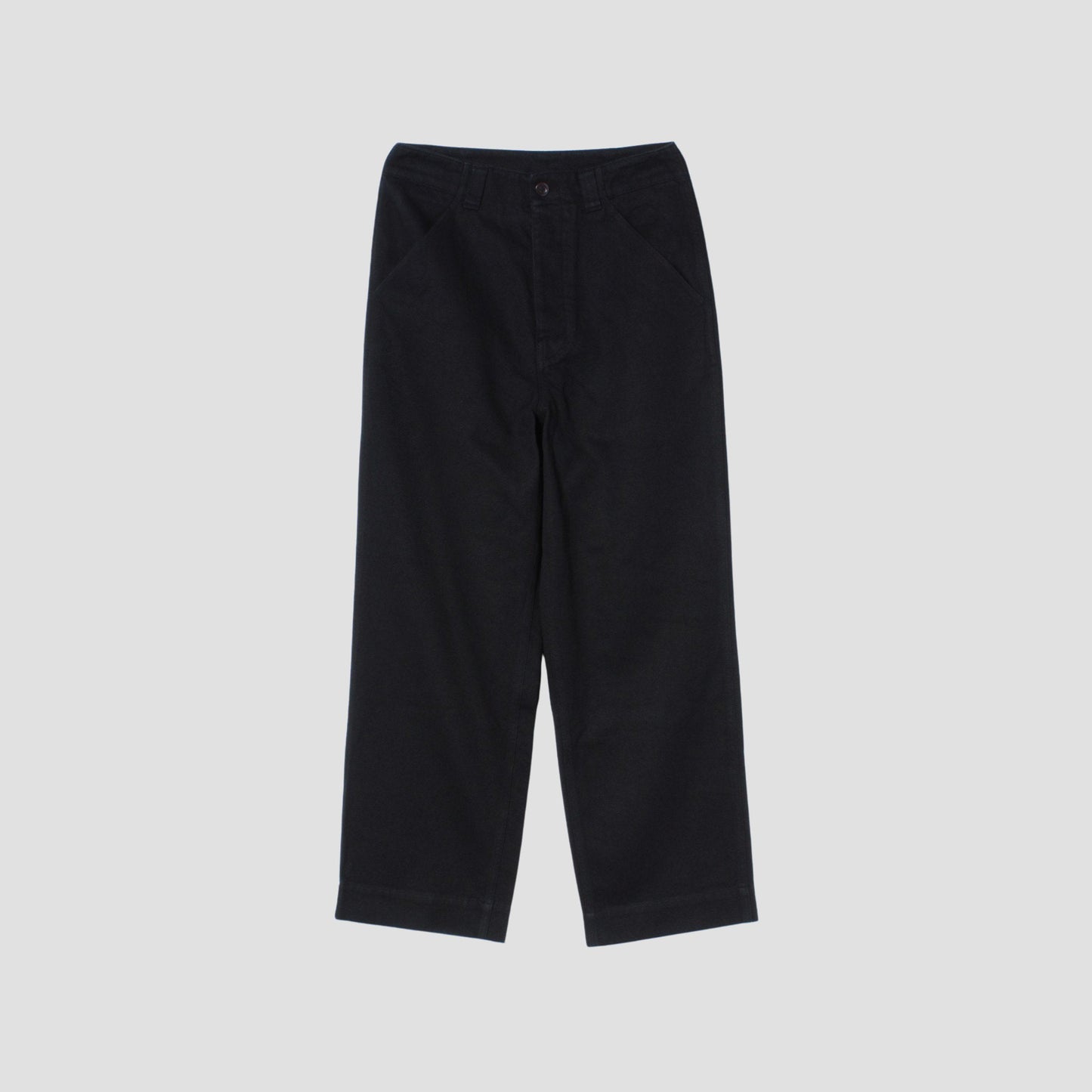 WORN LINEN COTTON DRILL TROUSERS