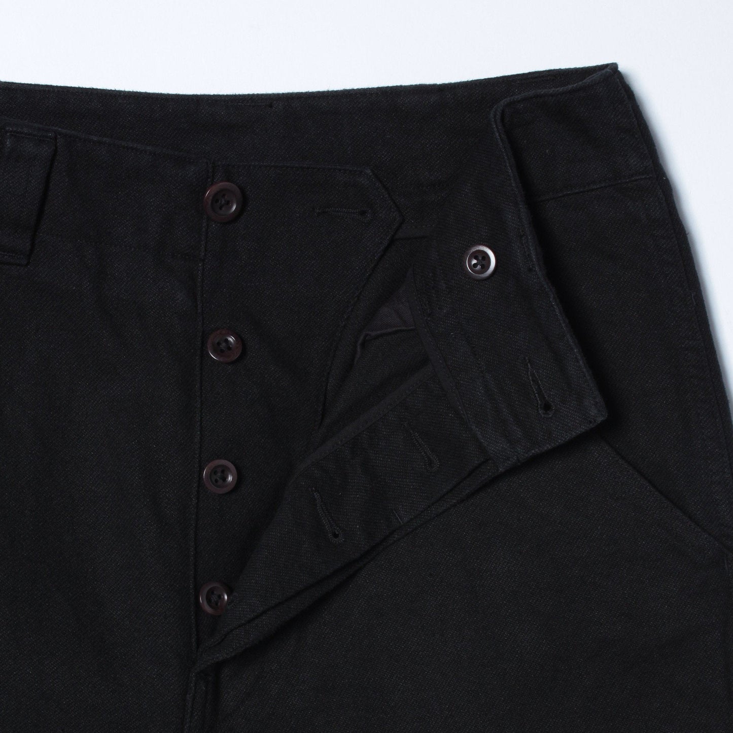 WORN LINEN COTTON DRILL TROUSERS