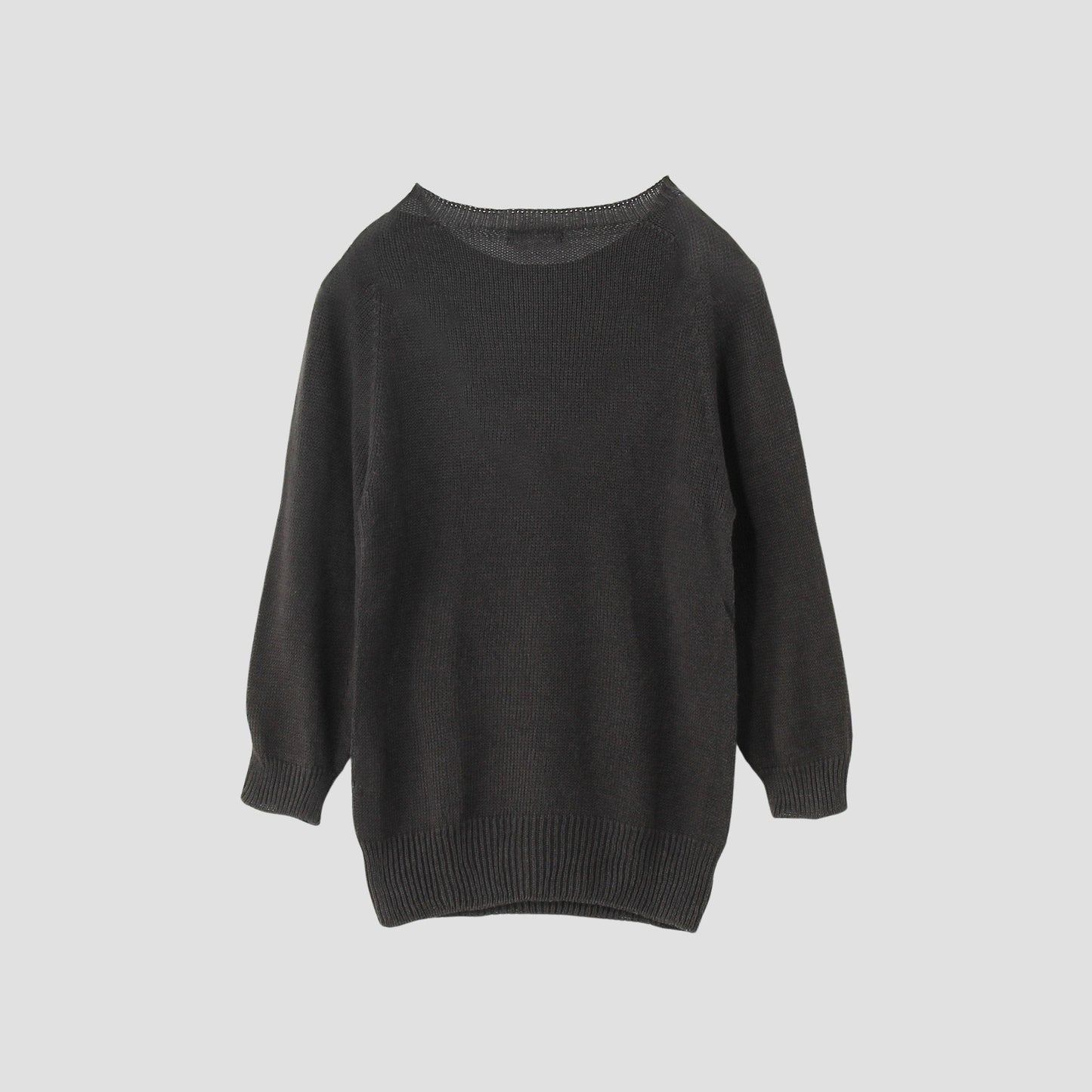 LINEN COTTON CREW NECK KNIT