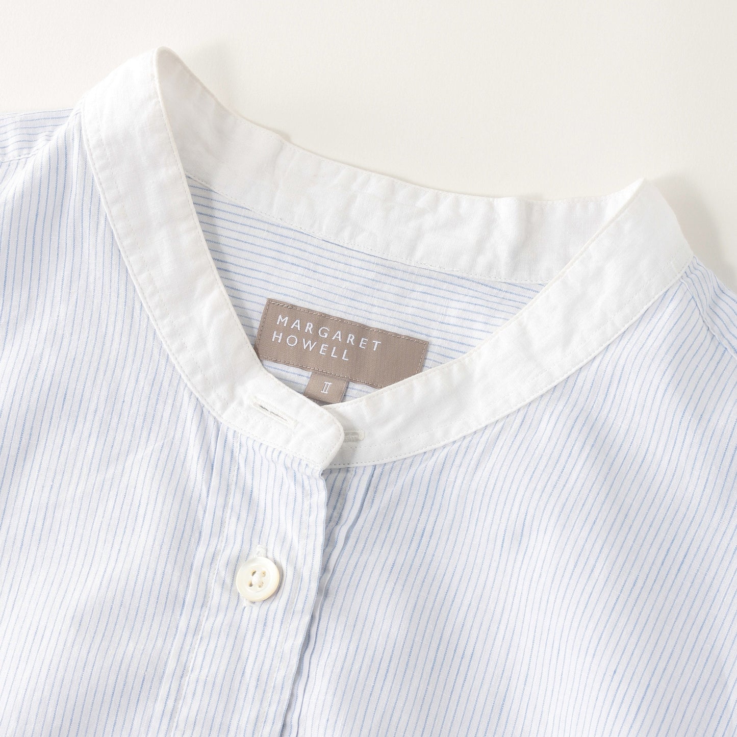 FINE STRIPE COTTON LINEN SHIRT