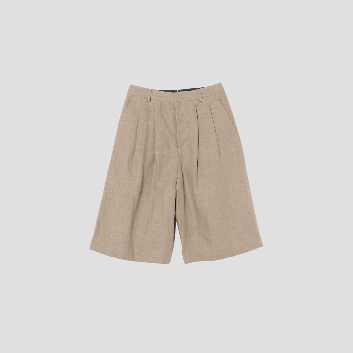 HIGH DENSE LINEN POPLIN TROUSERS