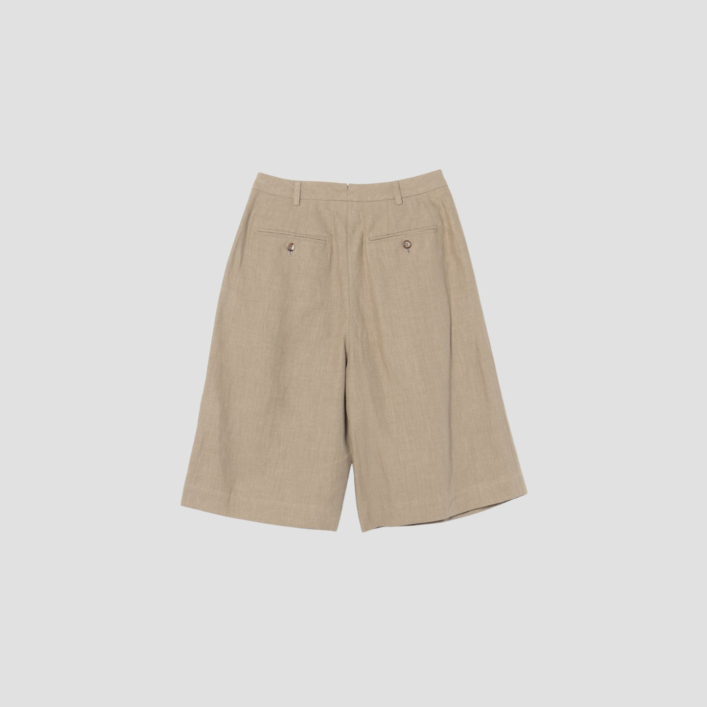 HIGH DENSE LINEN POPLIN TROUSERS