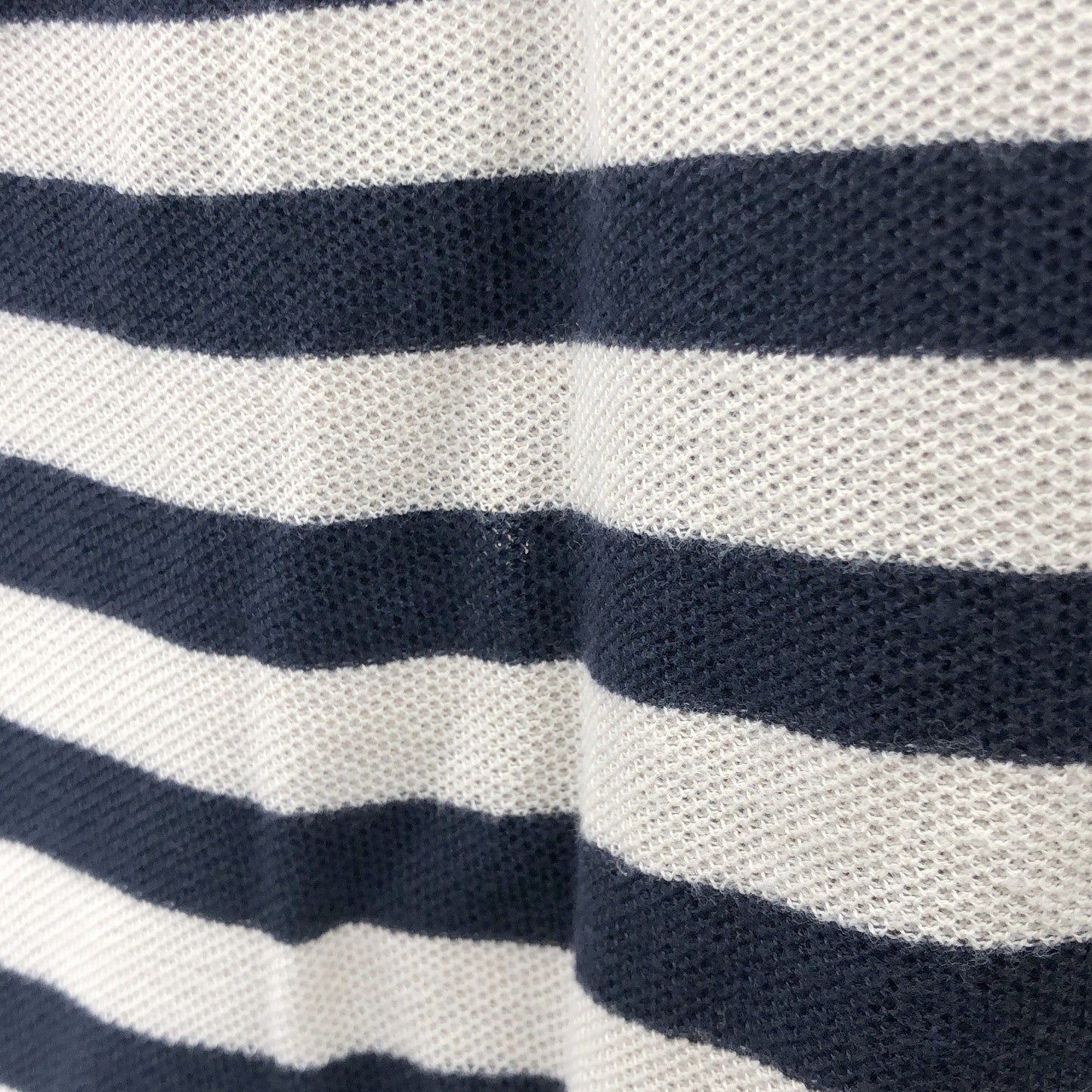 SEA ISLAND COTTON STRIPED PIQUE POLO KNIT