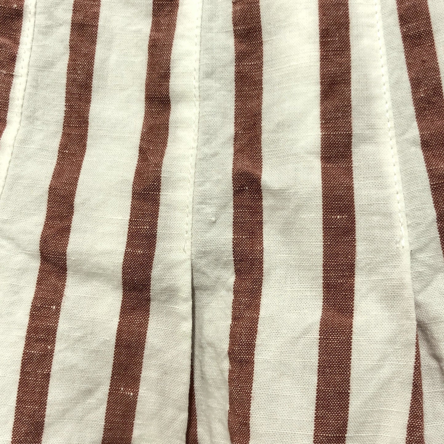 BOLD STRIPE COTTON LINEN SKIRT