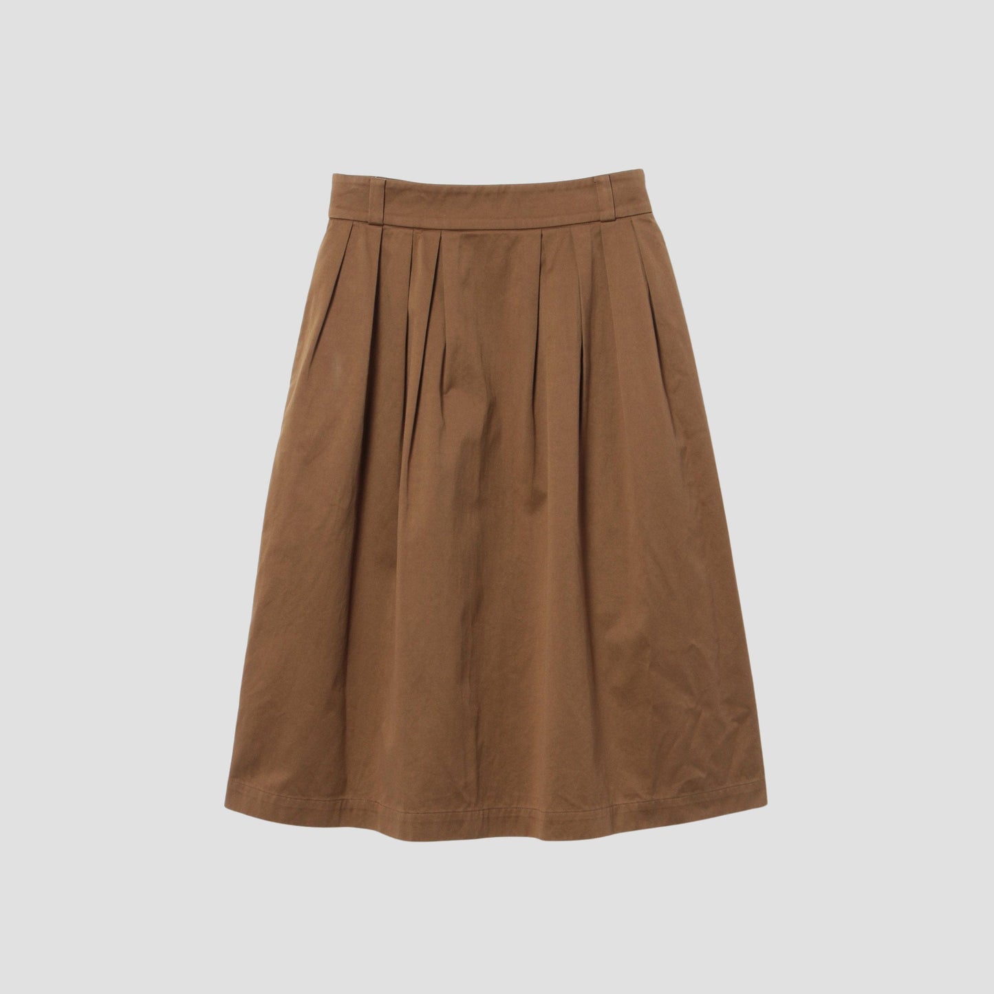 WASHED COTTON SATEEN SKIRT