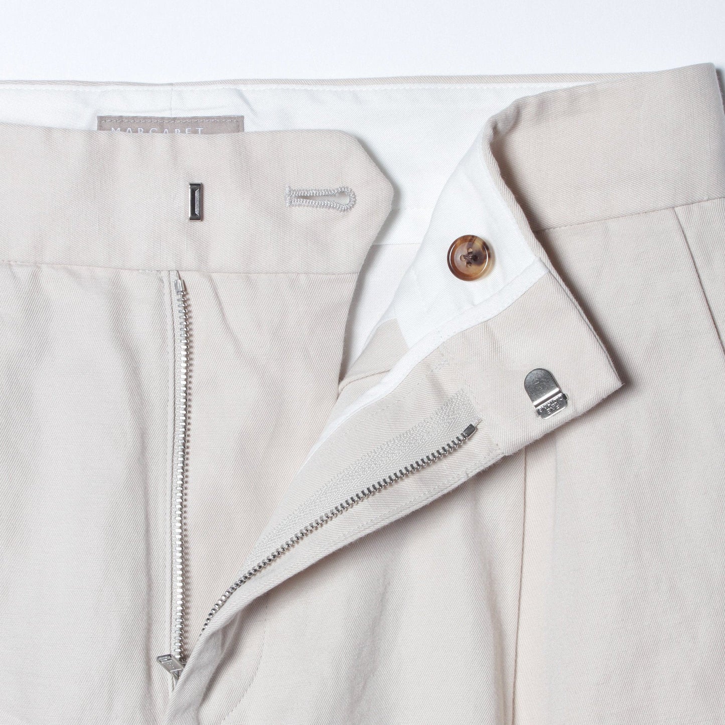 COTTON LINEN TWILL TROUSERS