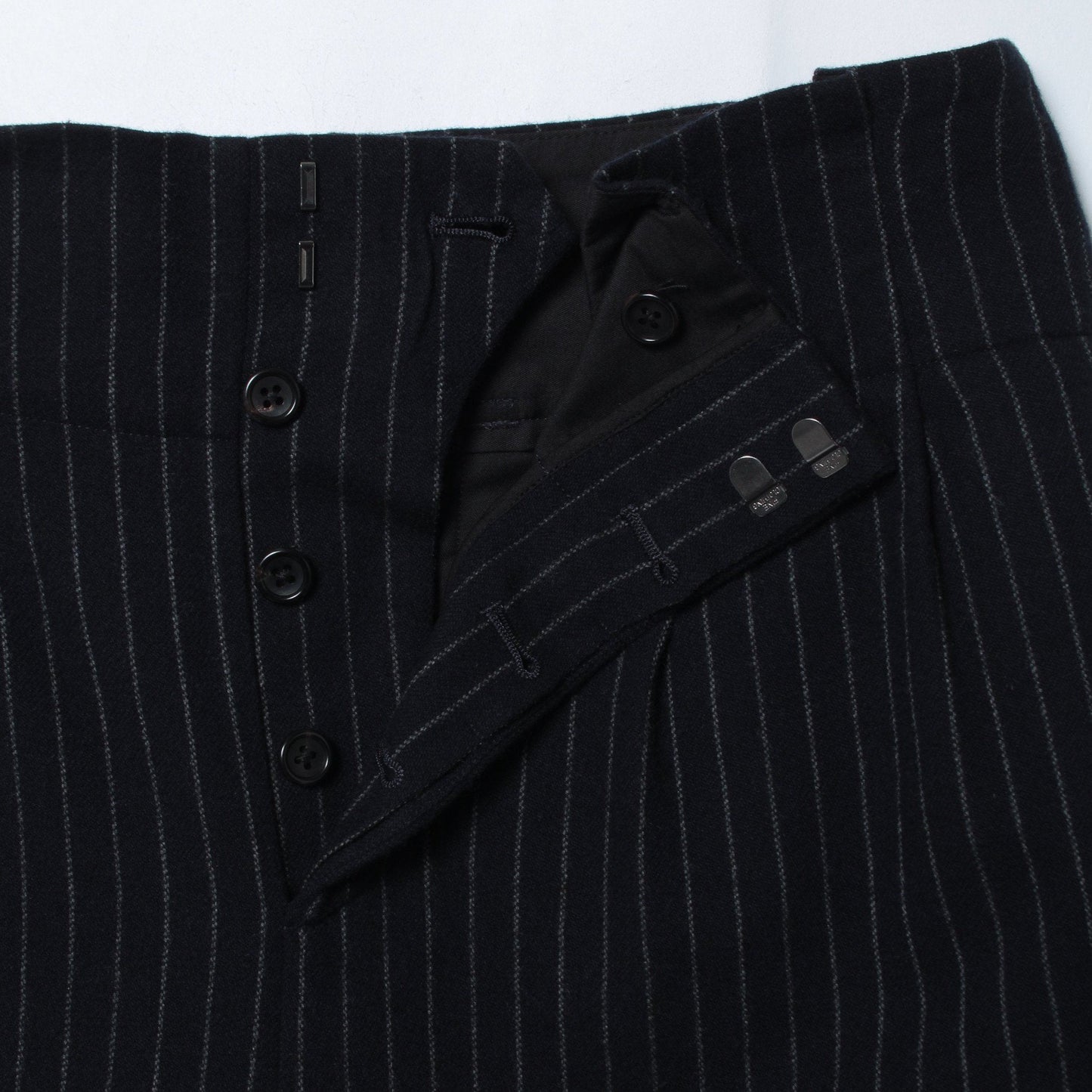 BROKEN STRIPE WOOL TROUSERS