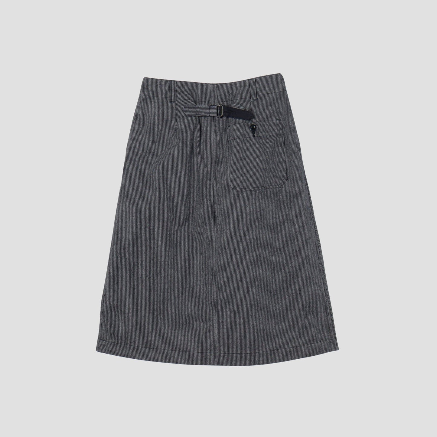 WORKWEAR STRIPE COTTON LINEN SKIRT