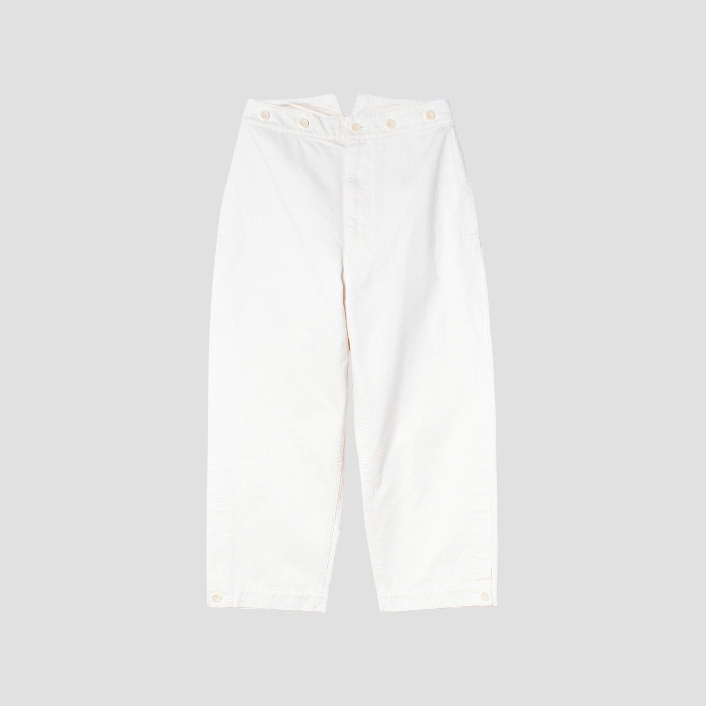WASHED COMPACT COTTON TROUSERS