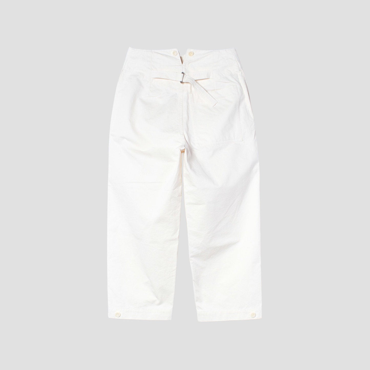 WASHED COMPACT COTTON TROUSERS