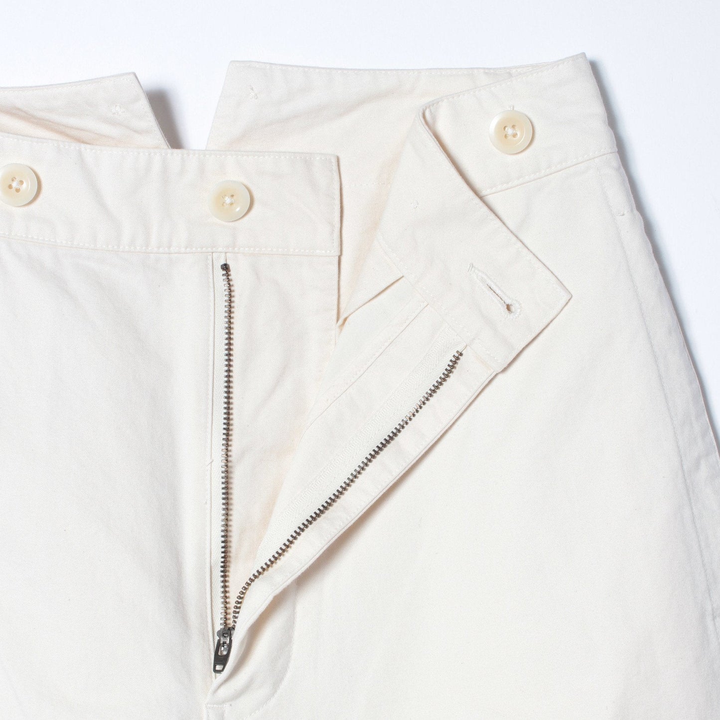 WASHED COMPACT COTTON TROUSERS