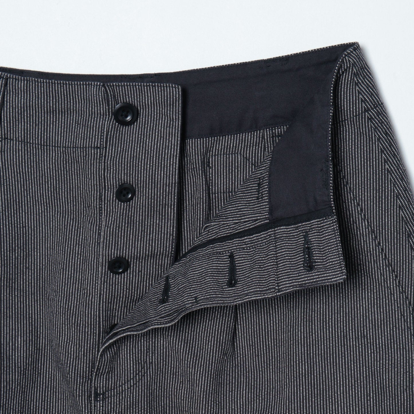 WORKWEAR STRIPE COTTON LINEN SKIRT