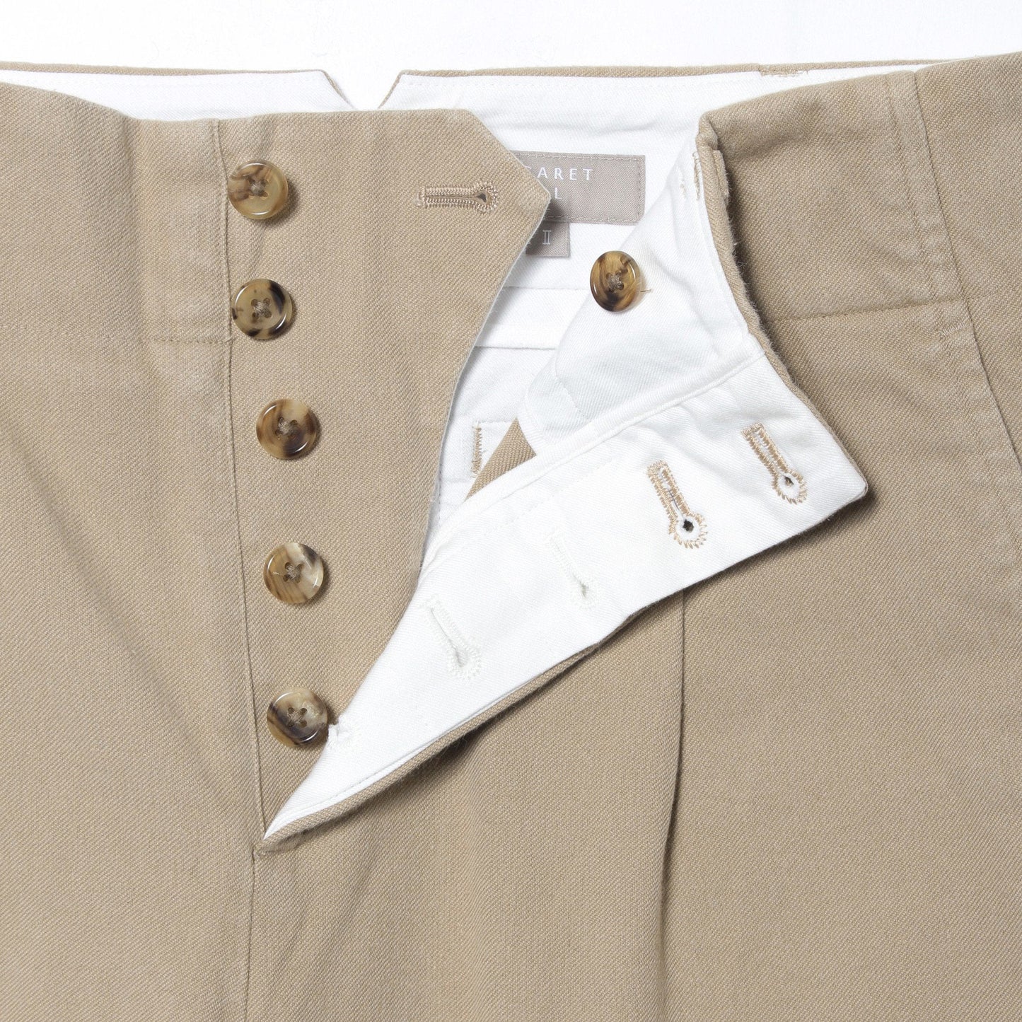 WORN COTTON TWILL TROUSERS