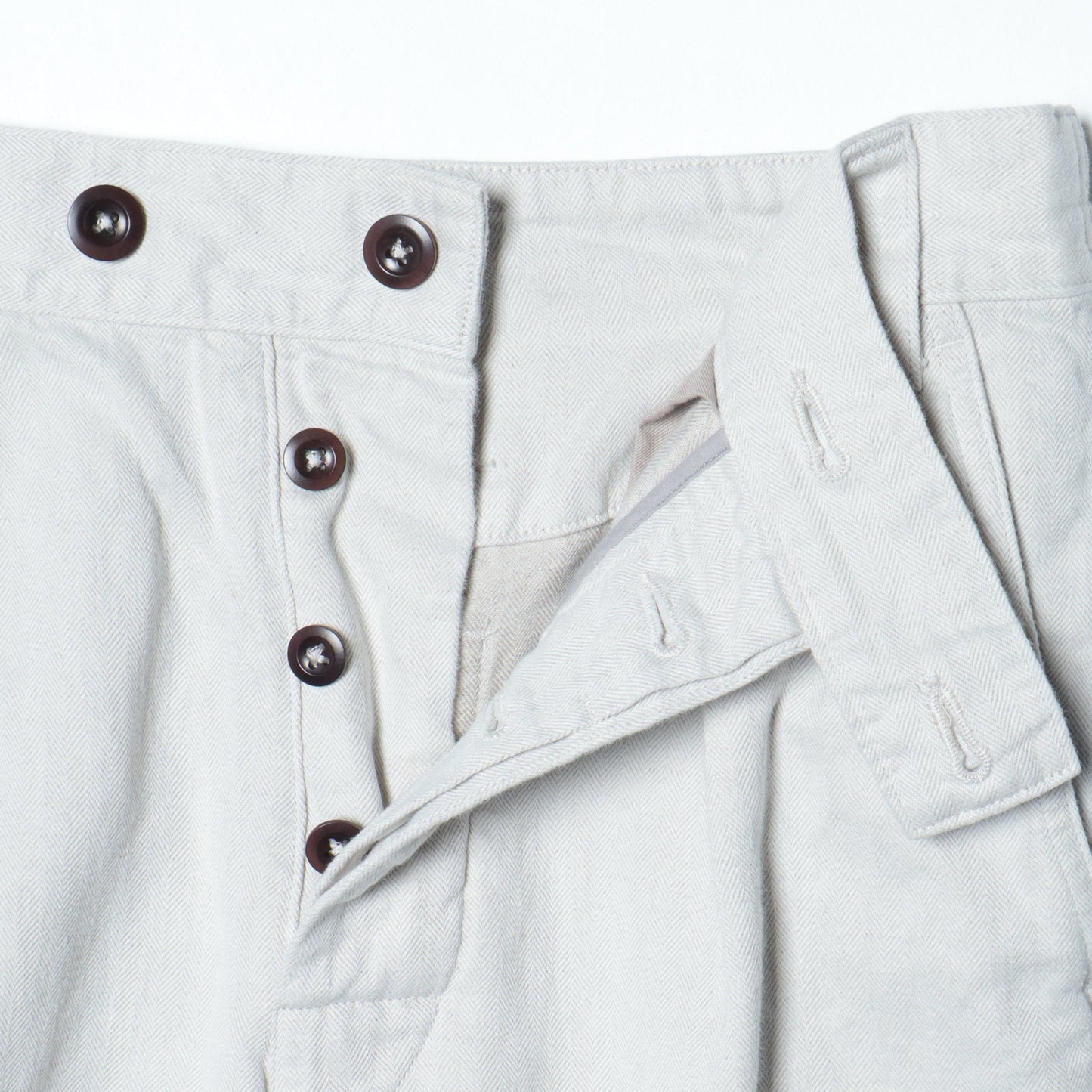 COTTON LINEN HERRINGBONE(MHL SHOP限定) TROUSERS