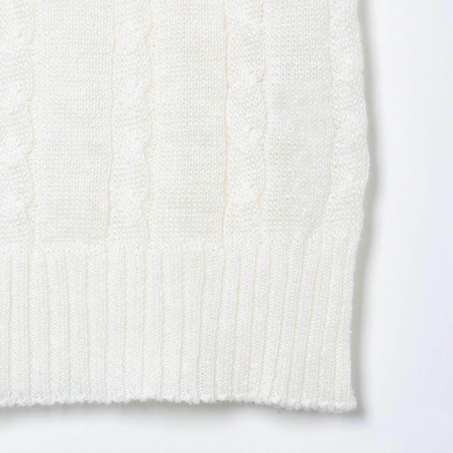 LINEN CABLE VEST KNIT