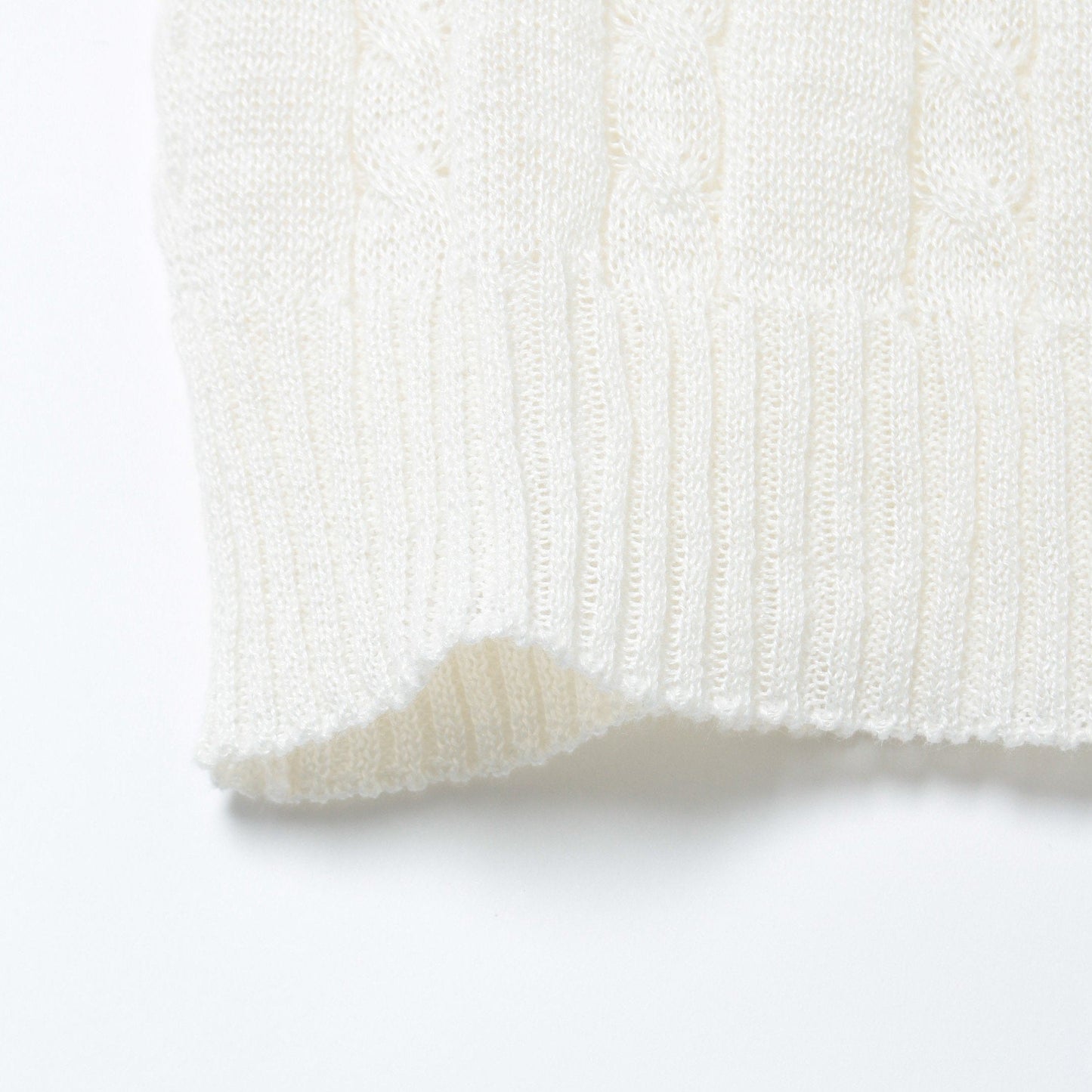 LINEN CABLE VEST KNIT