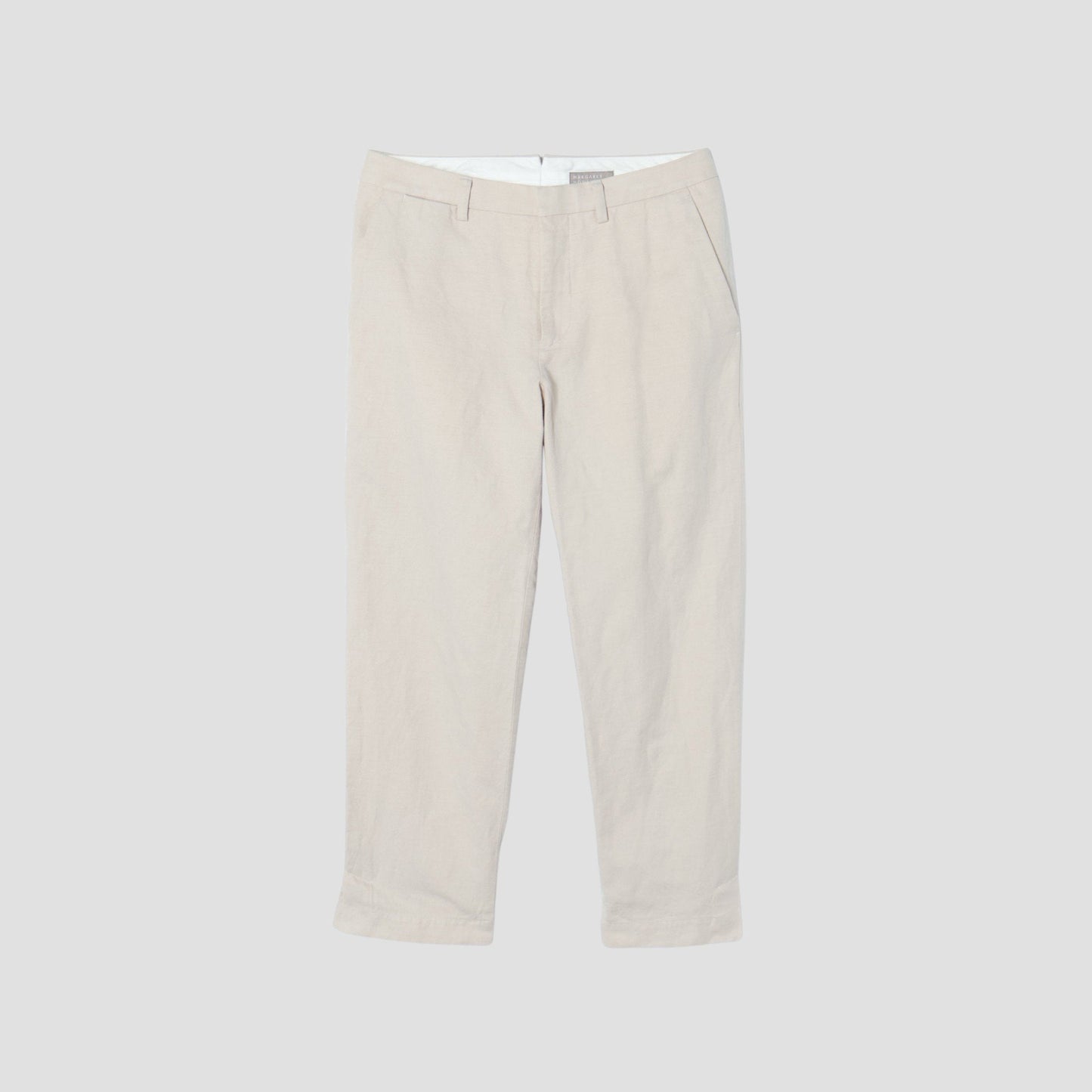 COTTON LINEN TWILL TROUSERS
