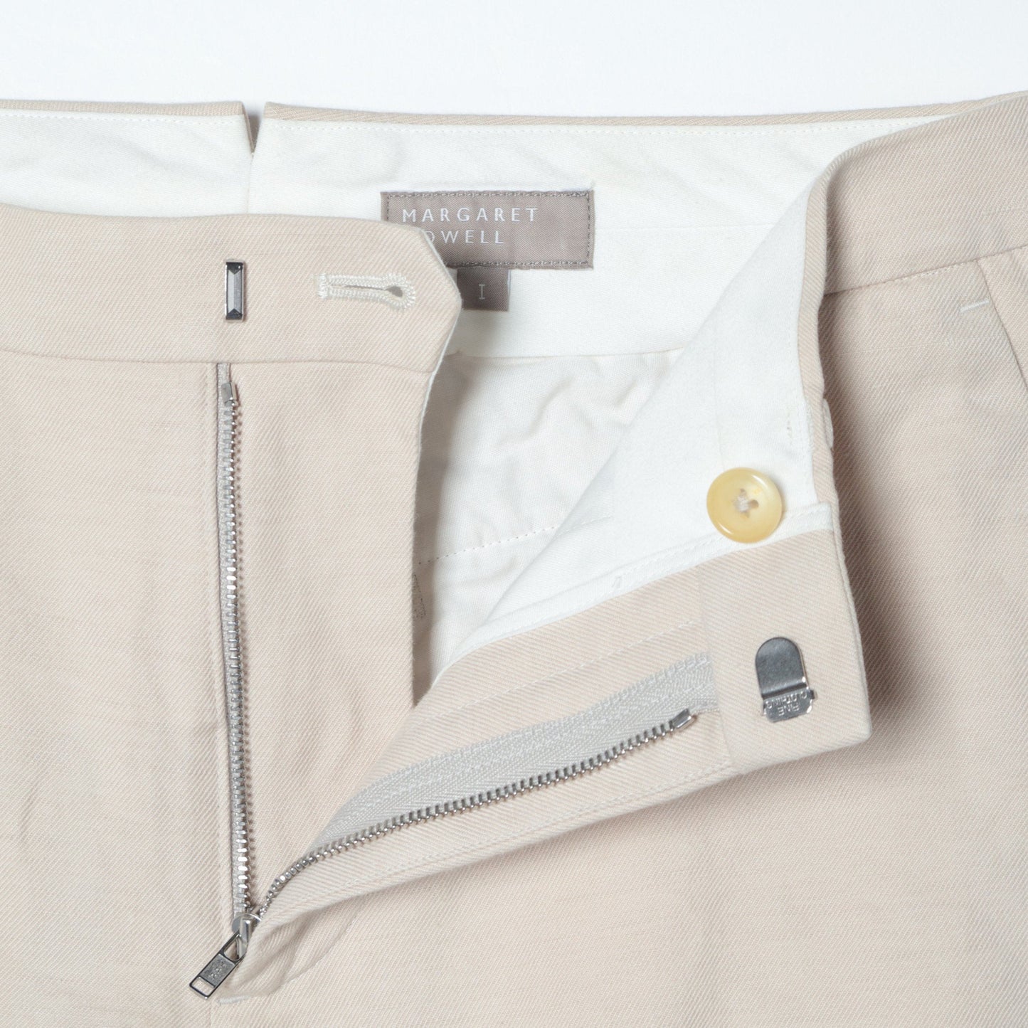 COTTON LINEN TWILL TROUSERS
