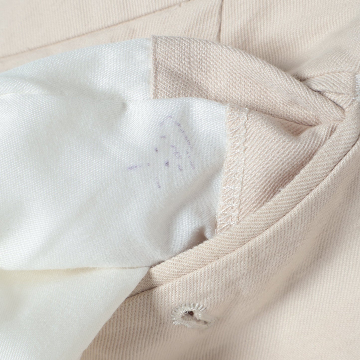 COTTON LINEN TWILL TROUSERS