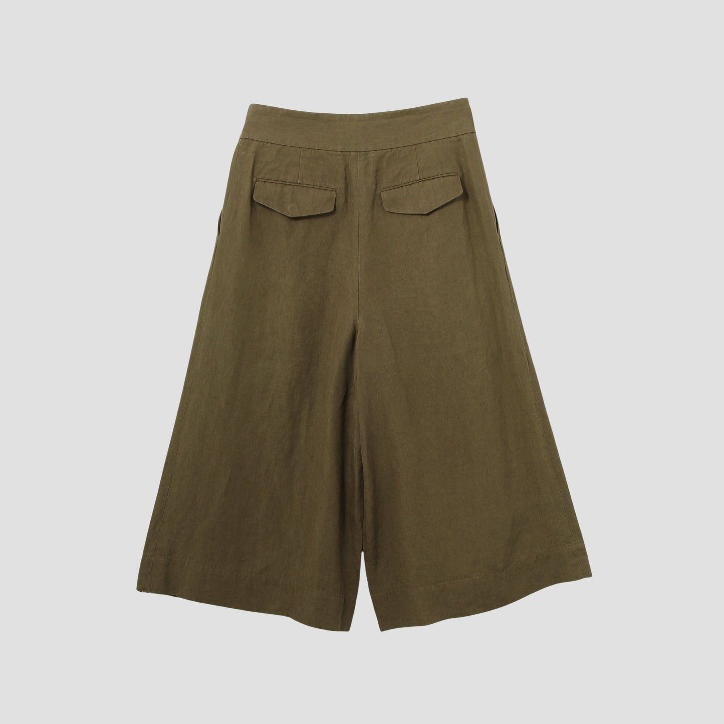 COATED LINEN PLAINWEAVE TROUSERS