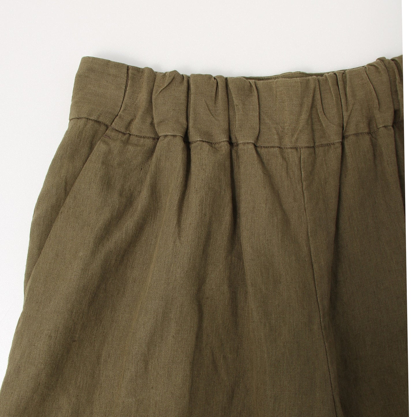 COATED LINEN PLAINWEAVE TROUSERS