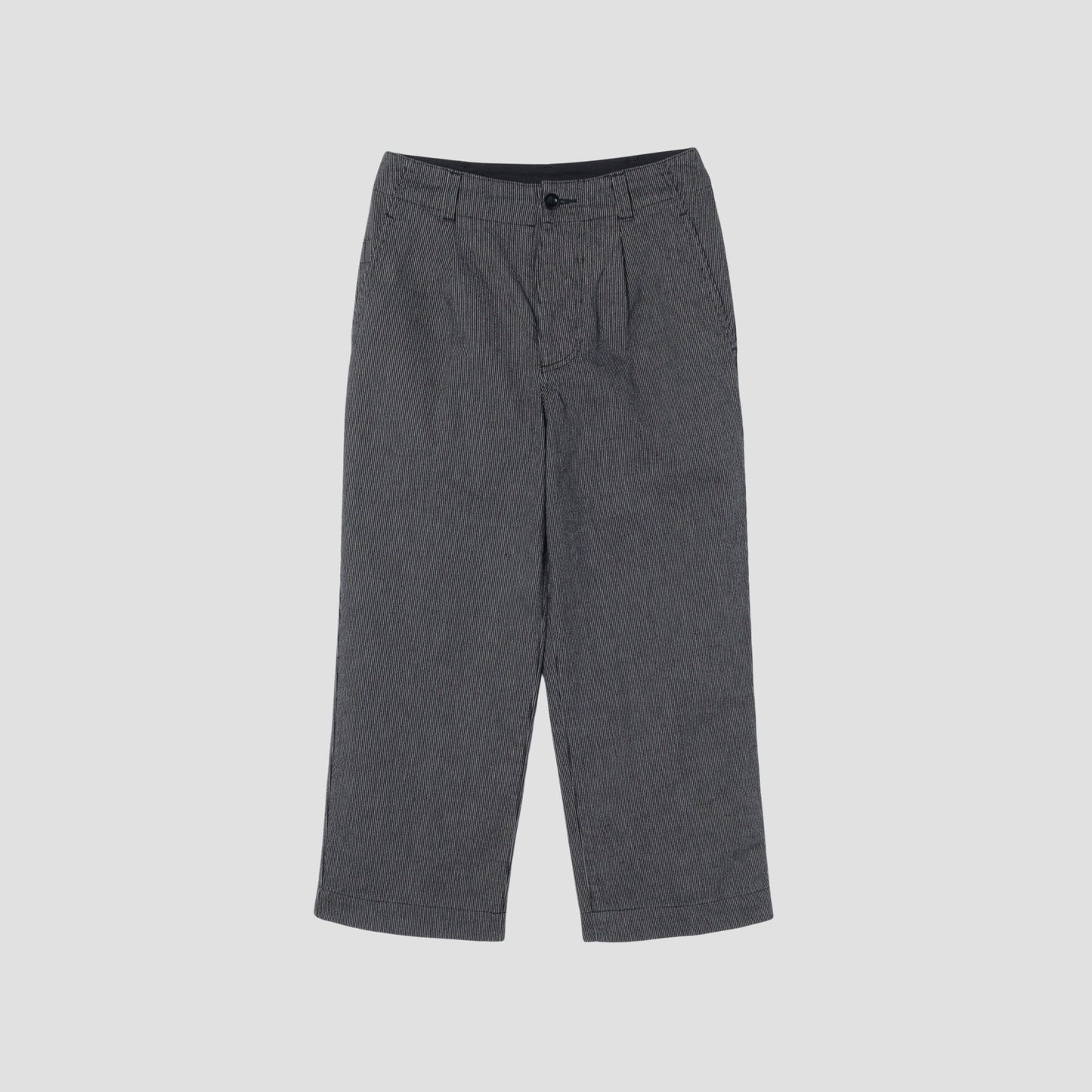 WORKWEAR STRIPE COTTON LINEN TROUSERS
