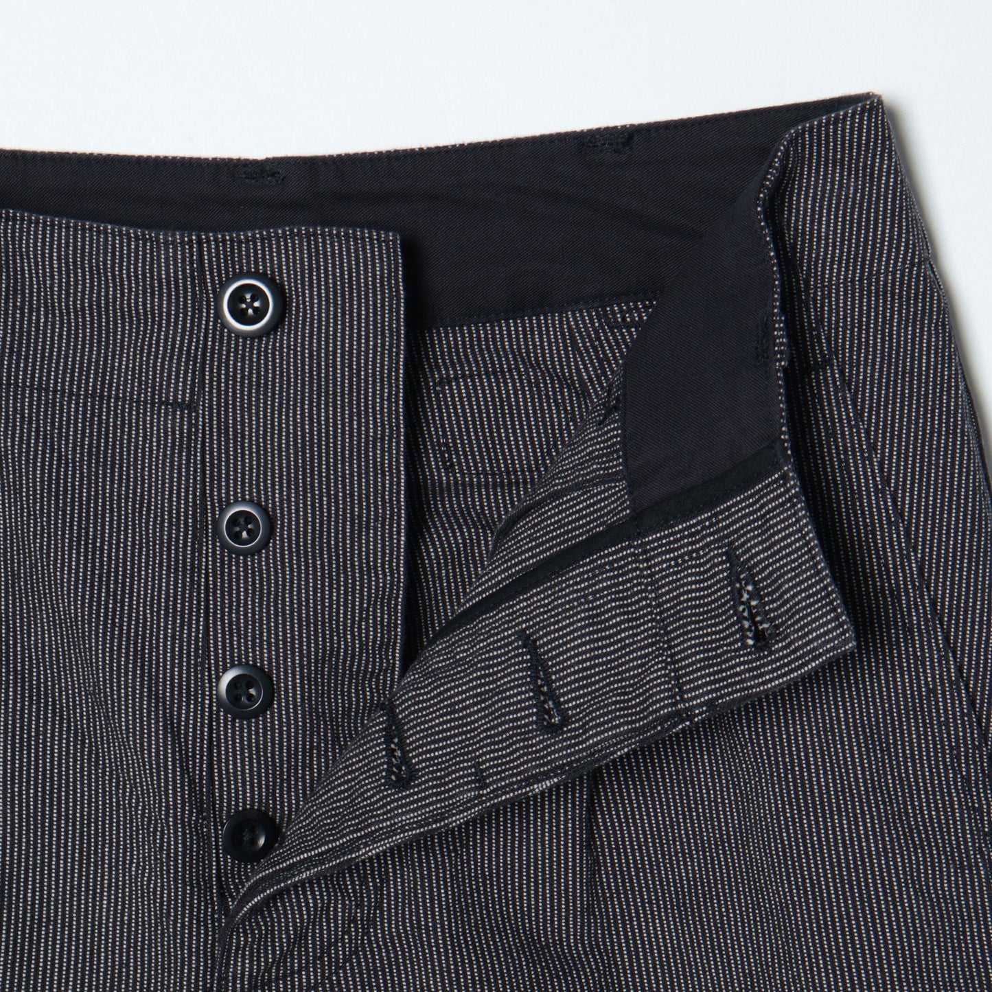 WORKWEAR STRIPE COTTON LINEN TROUSERS