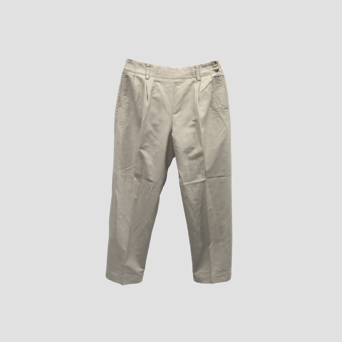 COTTON LINEN OXFORD TROUSERS