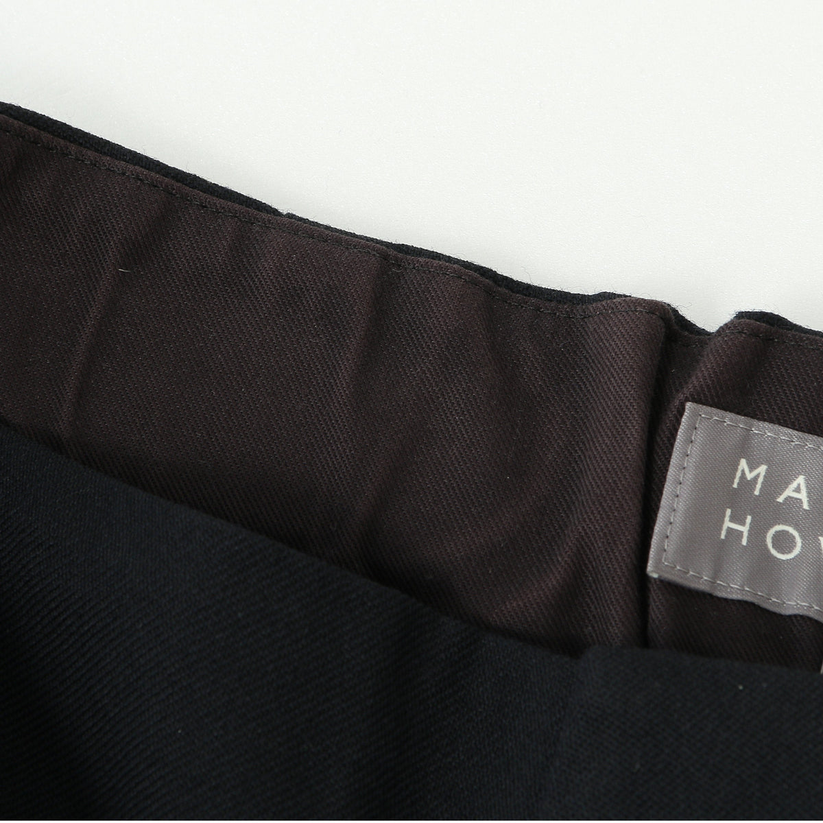 DRY WOOL TWILL CHAMBRAY TROUSERS