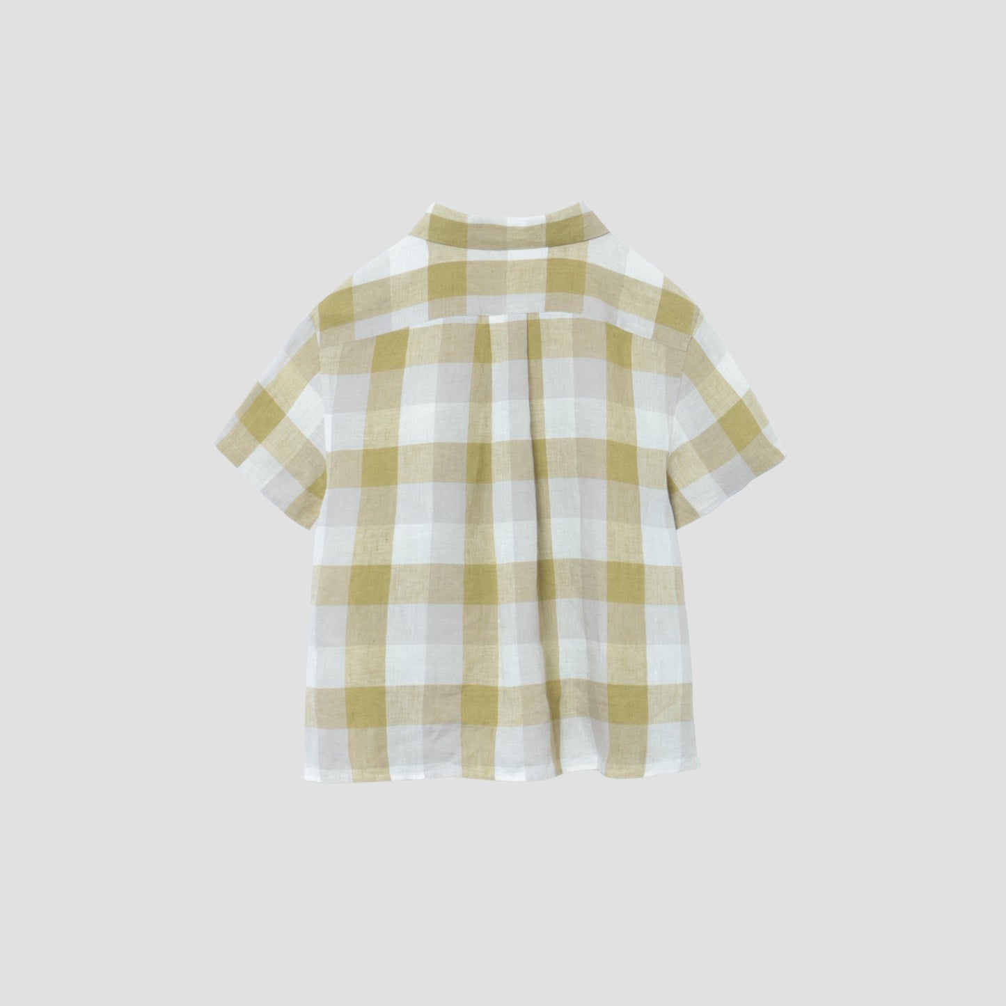BLOCK CHECK LINEN SHIRT