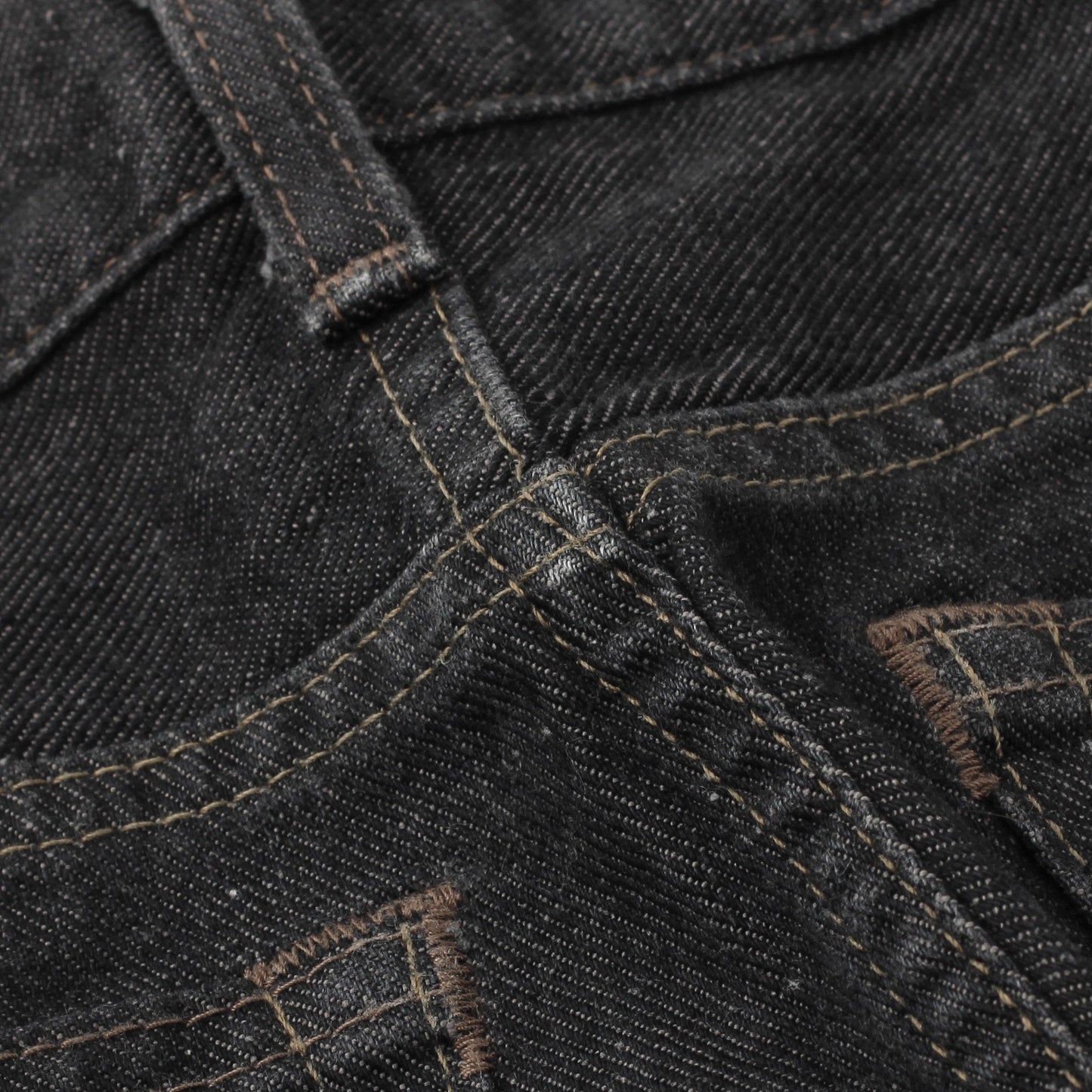 BLACK DENIM TROUSERS