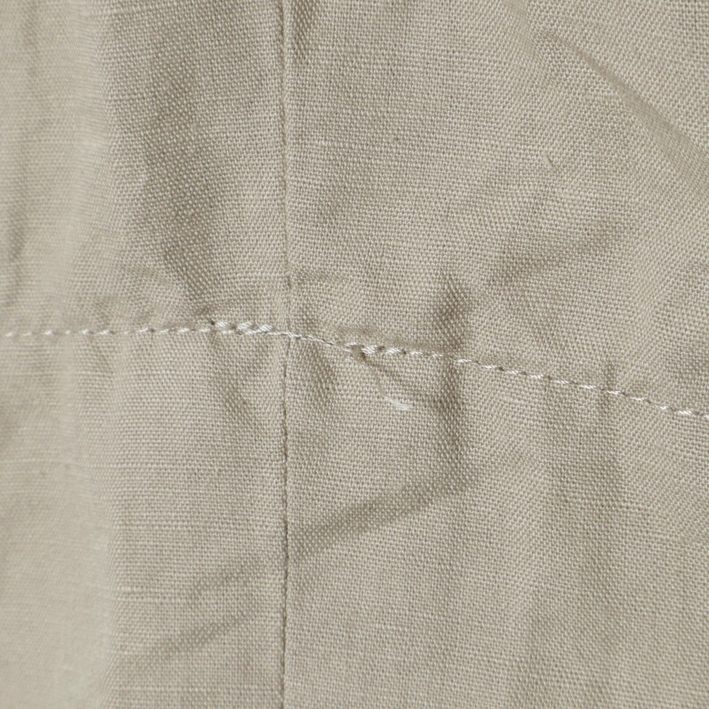 PLAIN WEAVE COTTON LINEN TROUSERS