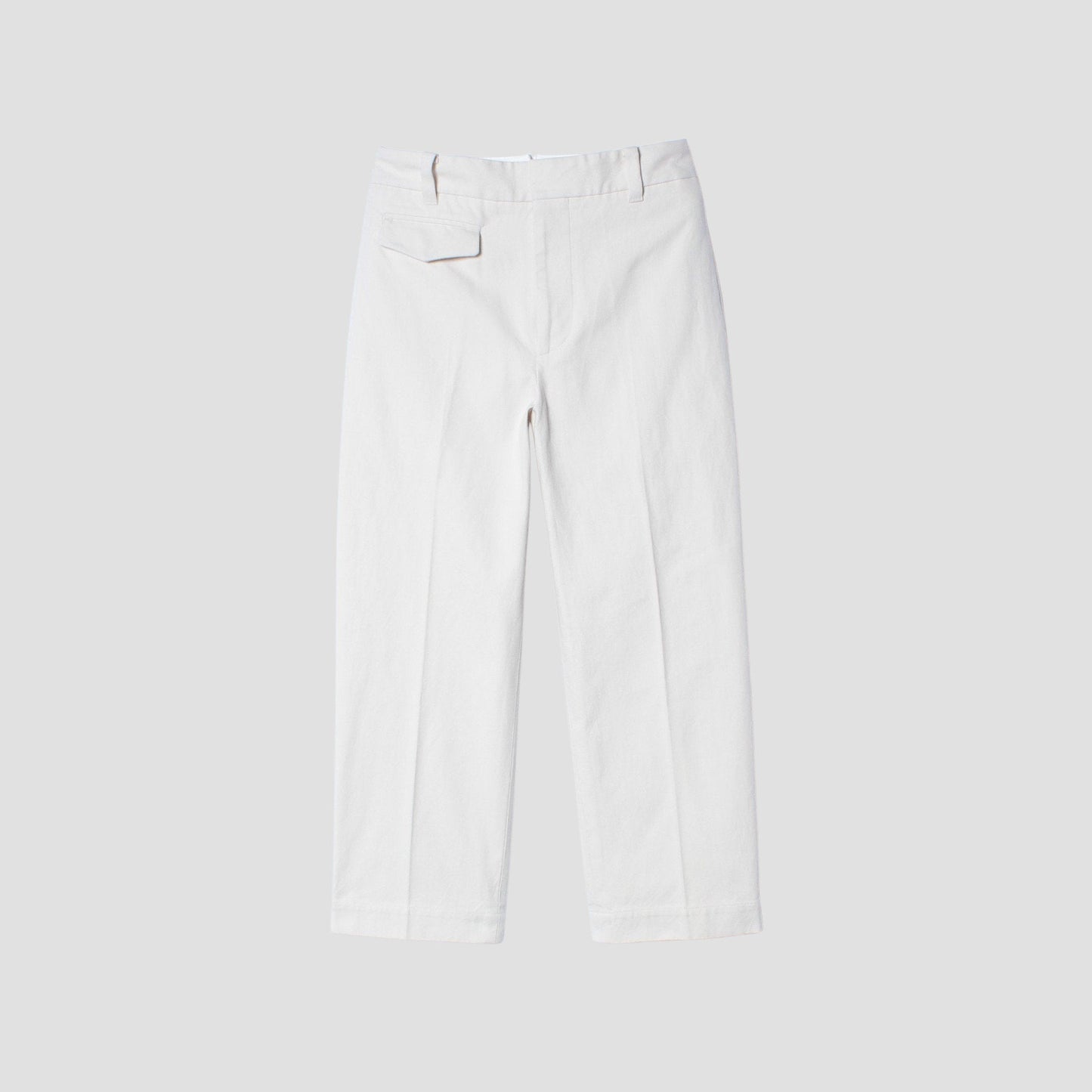 WASHED COTTON TWILL TROUSERS