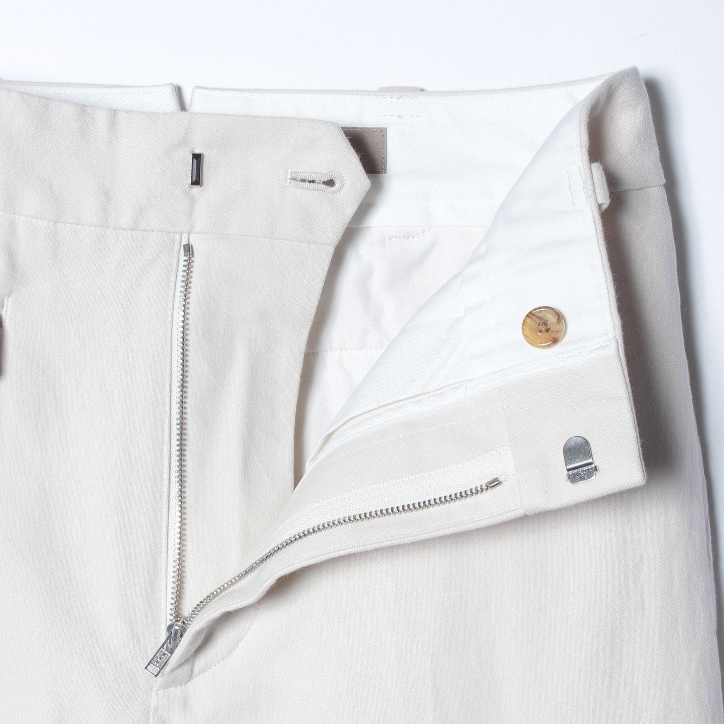 WASHED COTTON TWILL TROUSERS