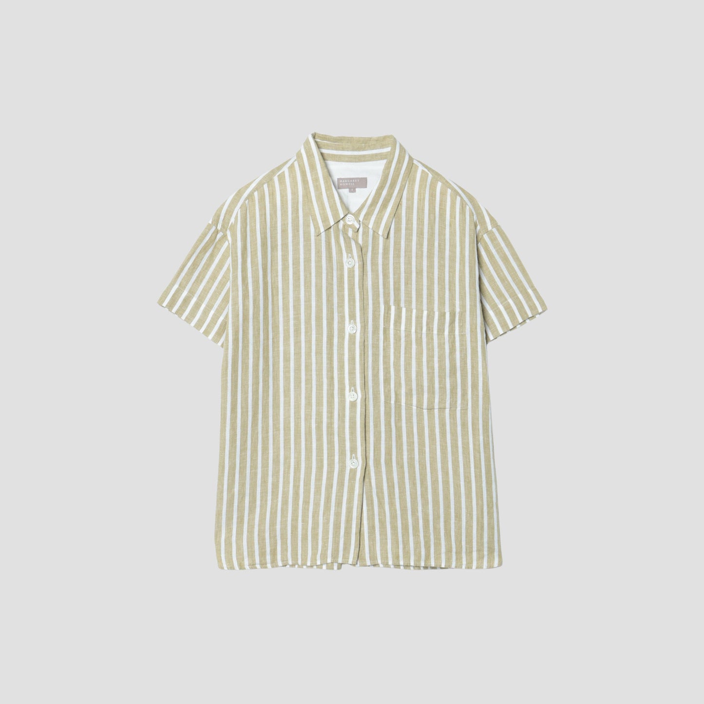 WIDE STRIPE LINEN SHIRT