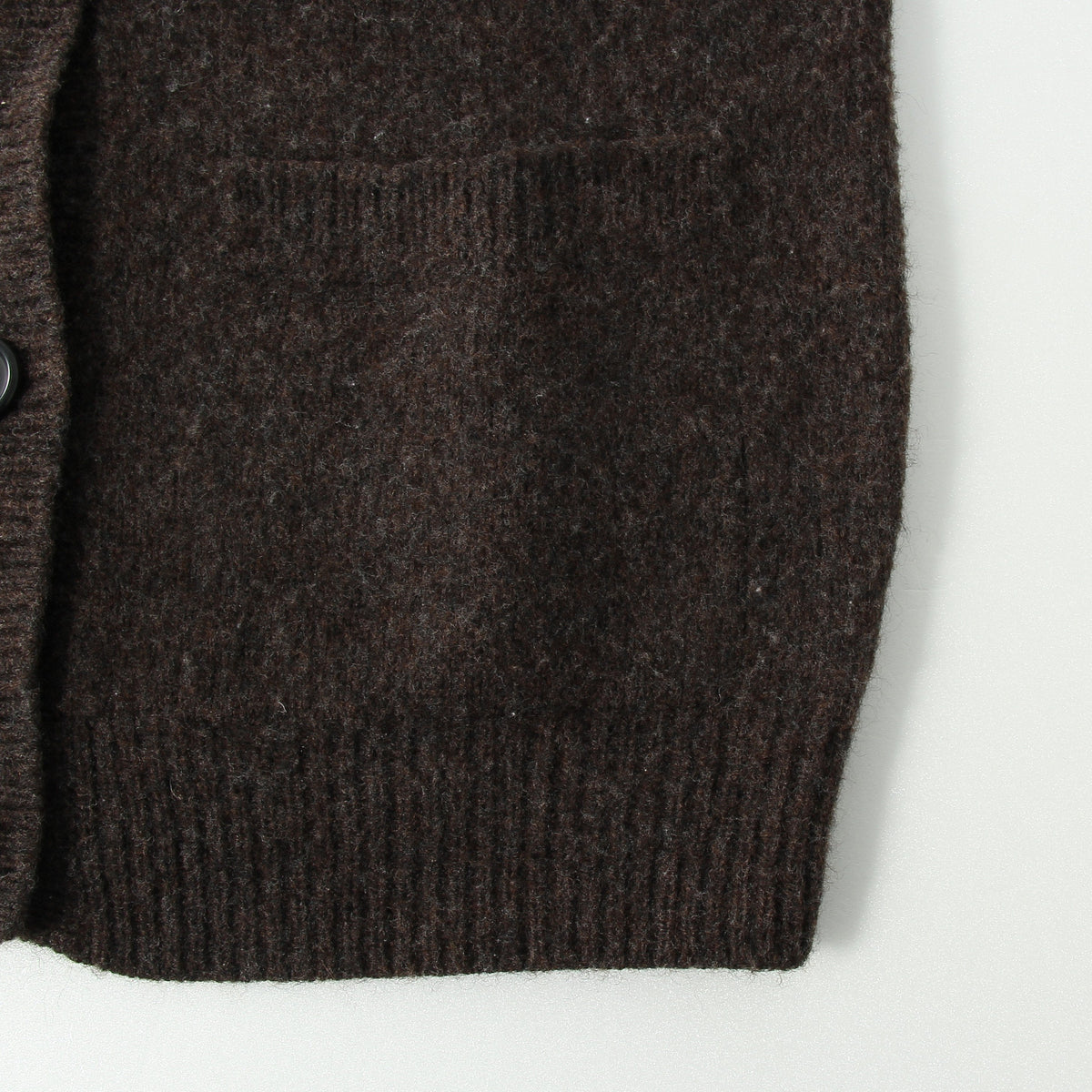 RIB COLLAR CARDIGAN KNIT