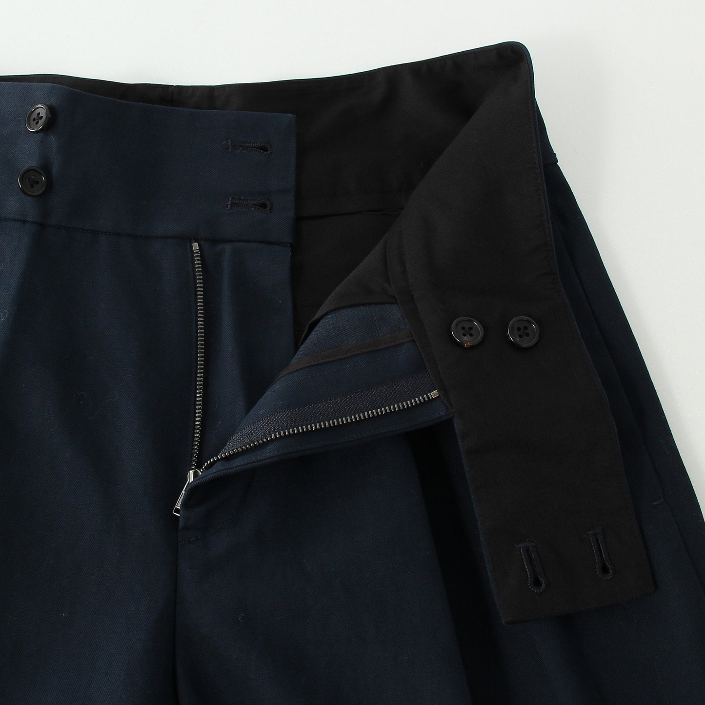 BRUSHED COTTON LINEN TROUSERS