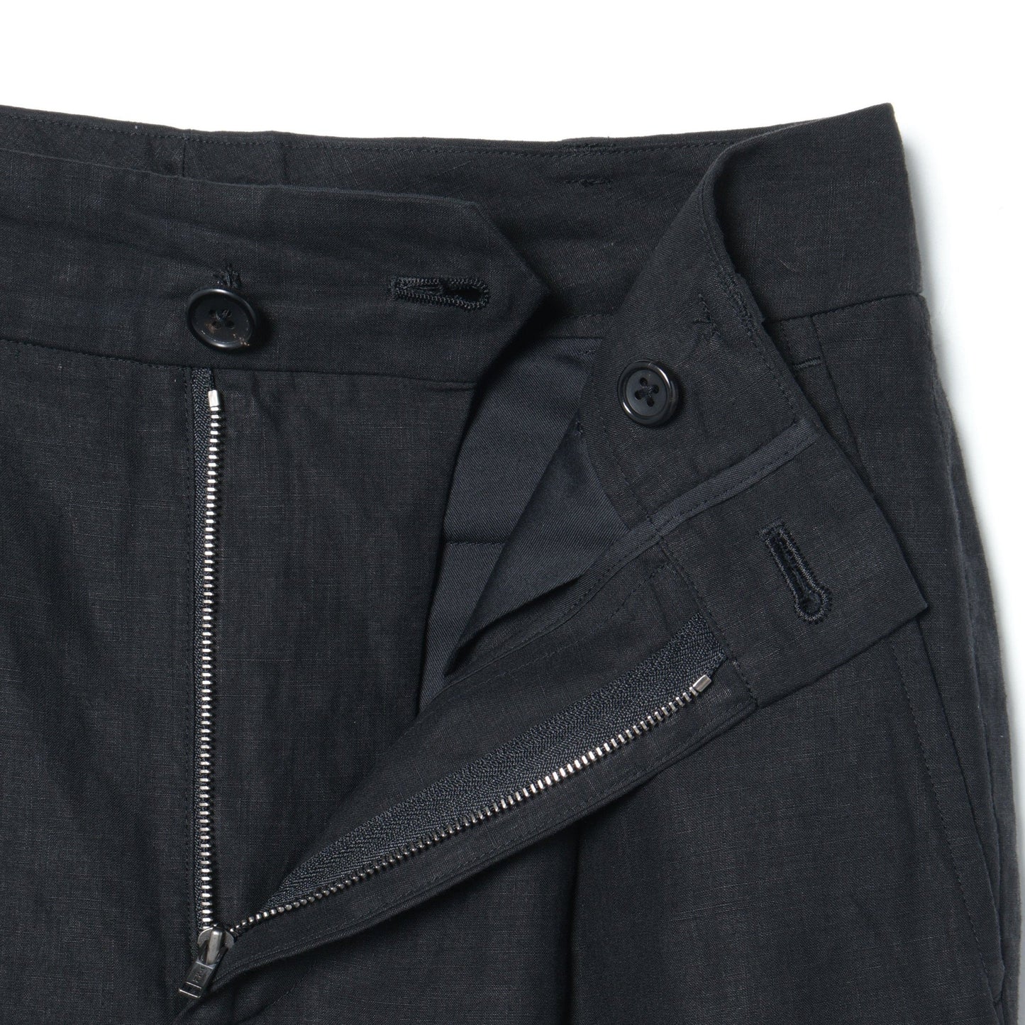 DENSE FINE LINEN POPLIN TROUSERS