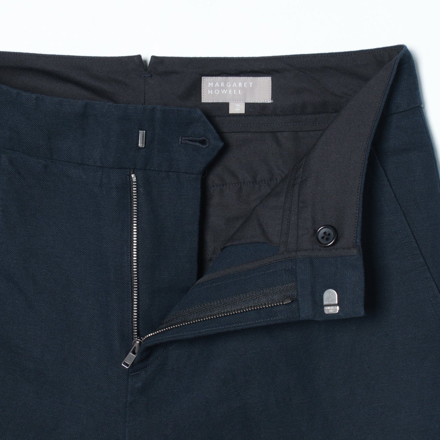 COTTON LINEN TWILL TROUSERS