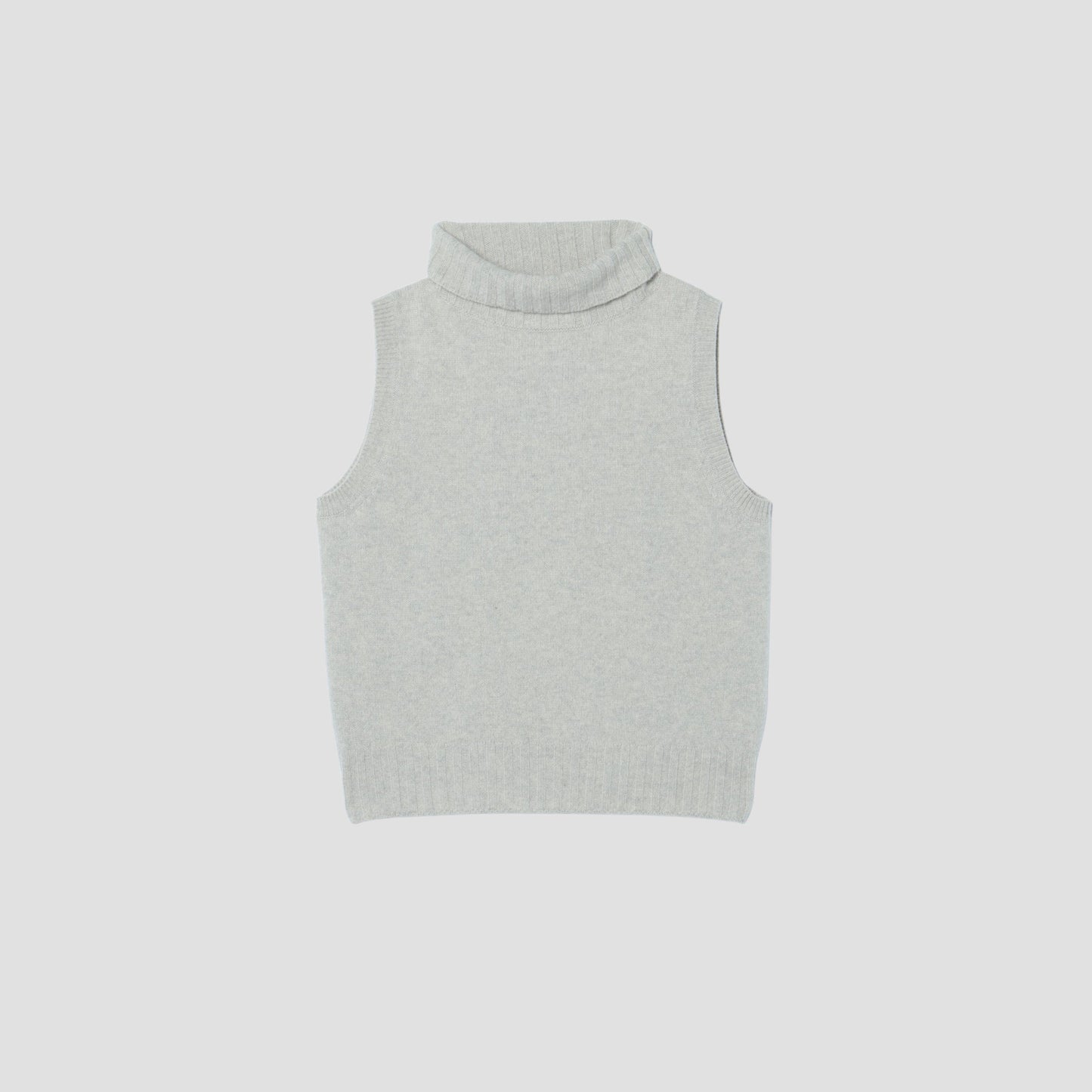 SLEEVELESS TURTLE NECK KNIT