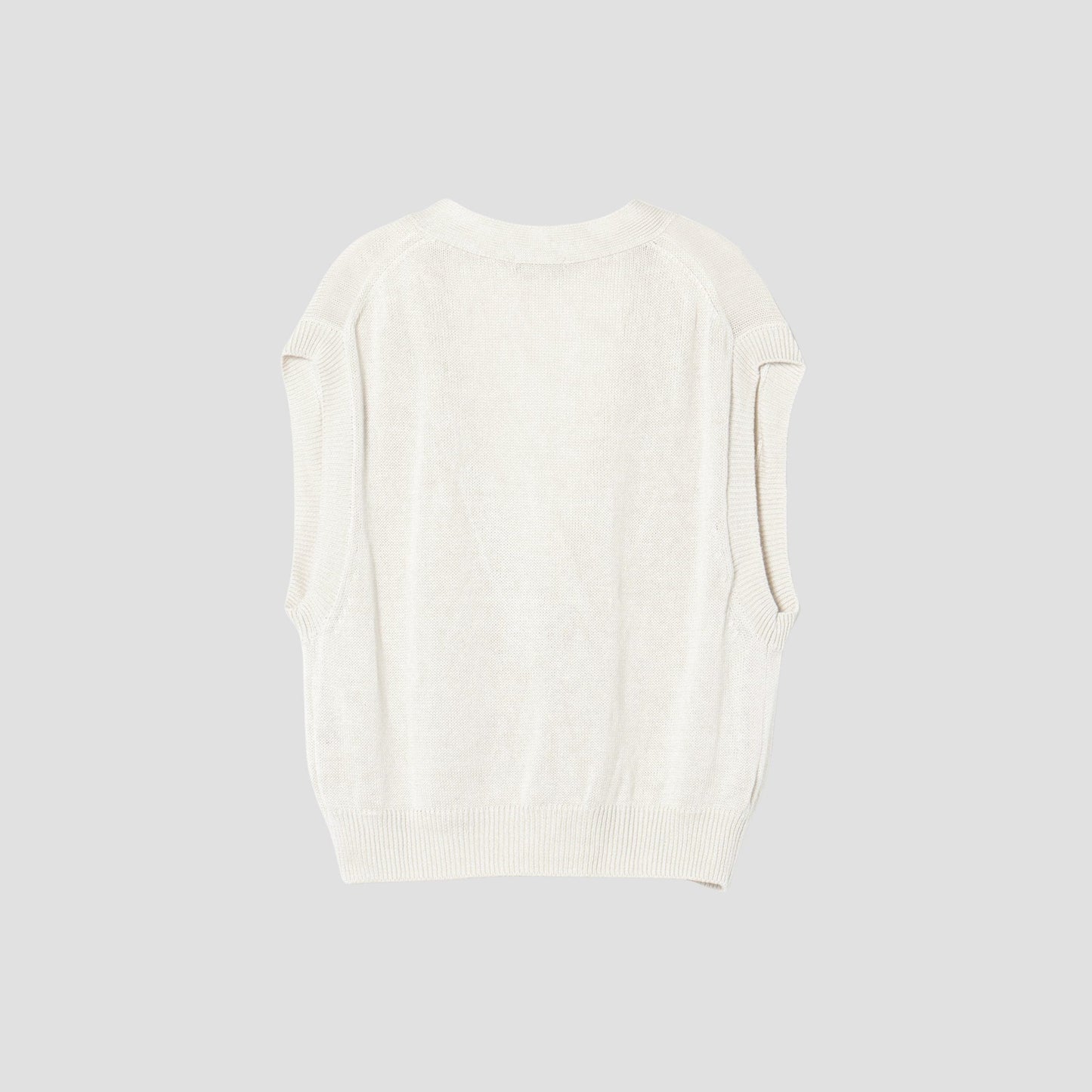 LINEN COTTON SILK WAISTCOAT KNIT