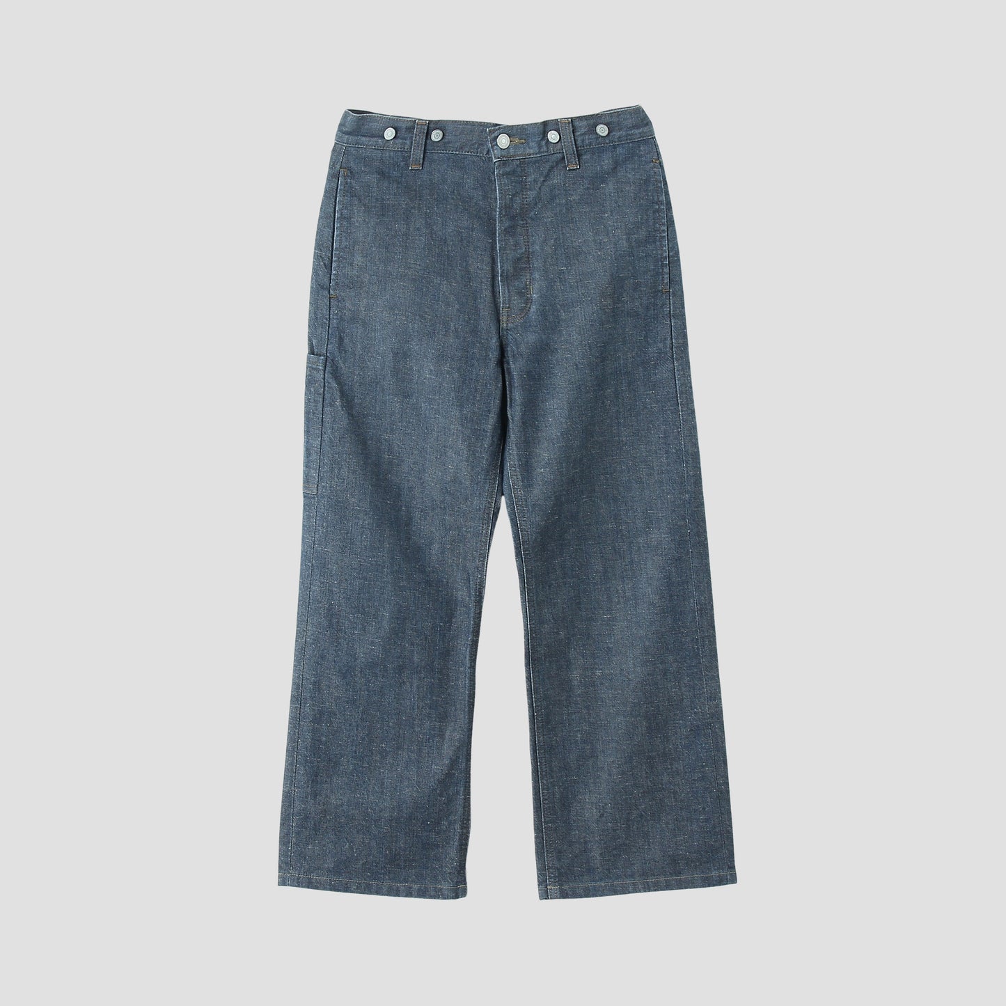 GREY CAST DENIM TROUSERS