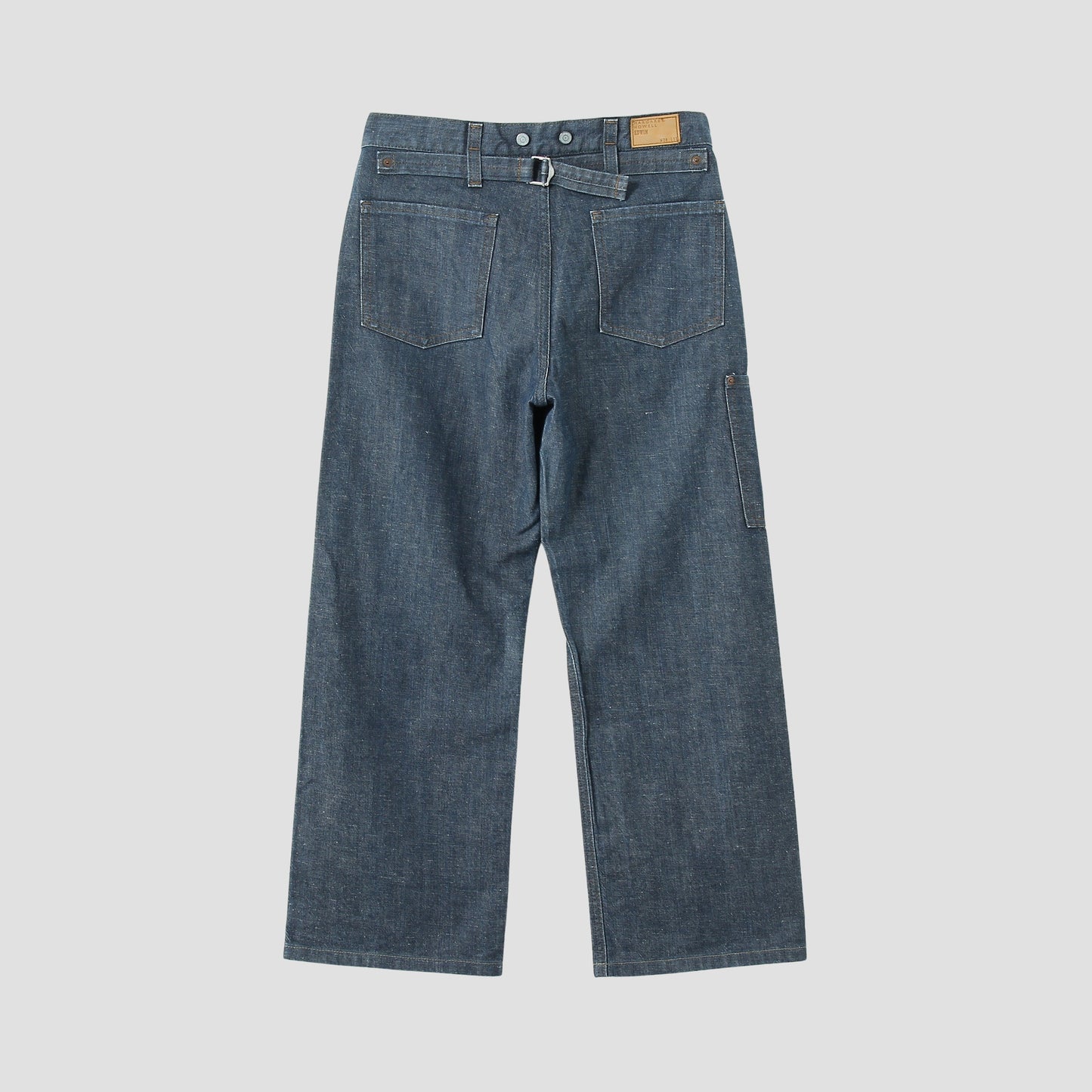 GREY CAST DENIM TROUSERS