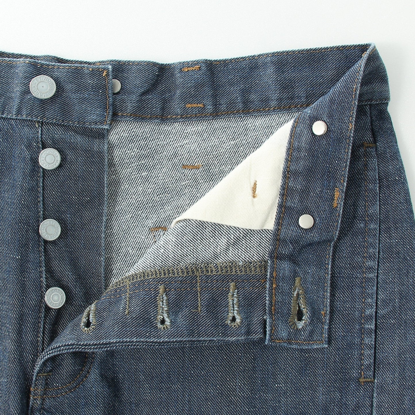 GREY CAST DENIM TROUSERS