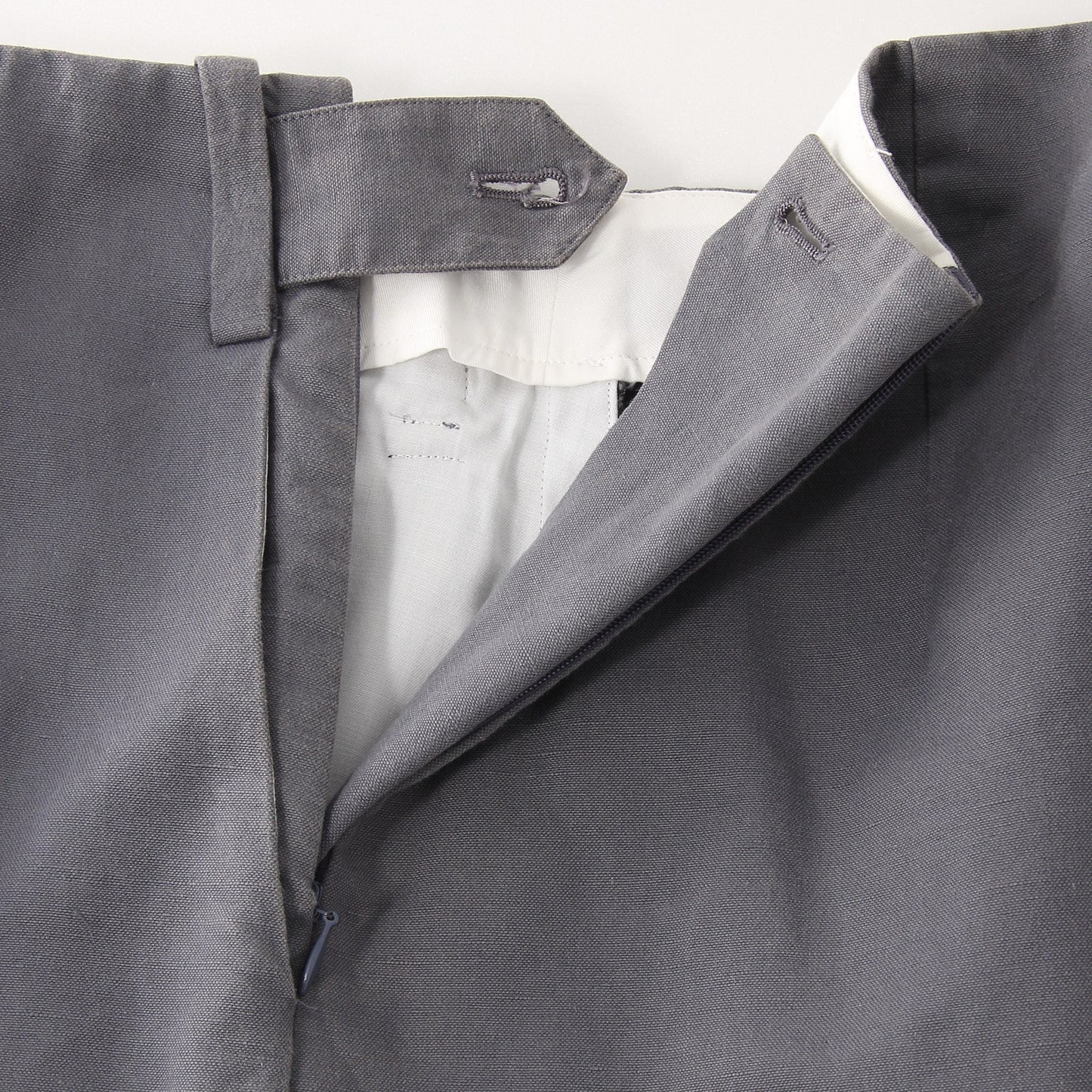 COTTON LINEN CANVAS TROUSERS