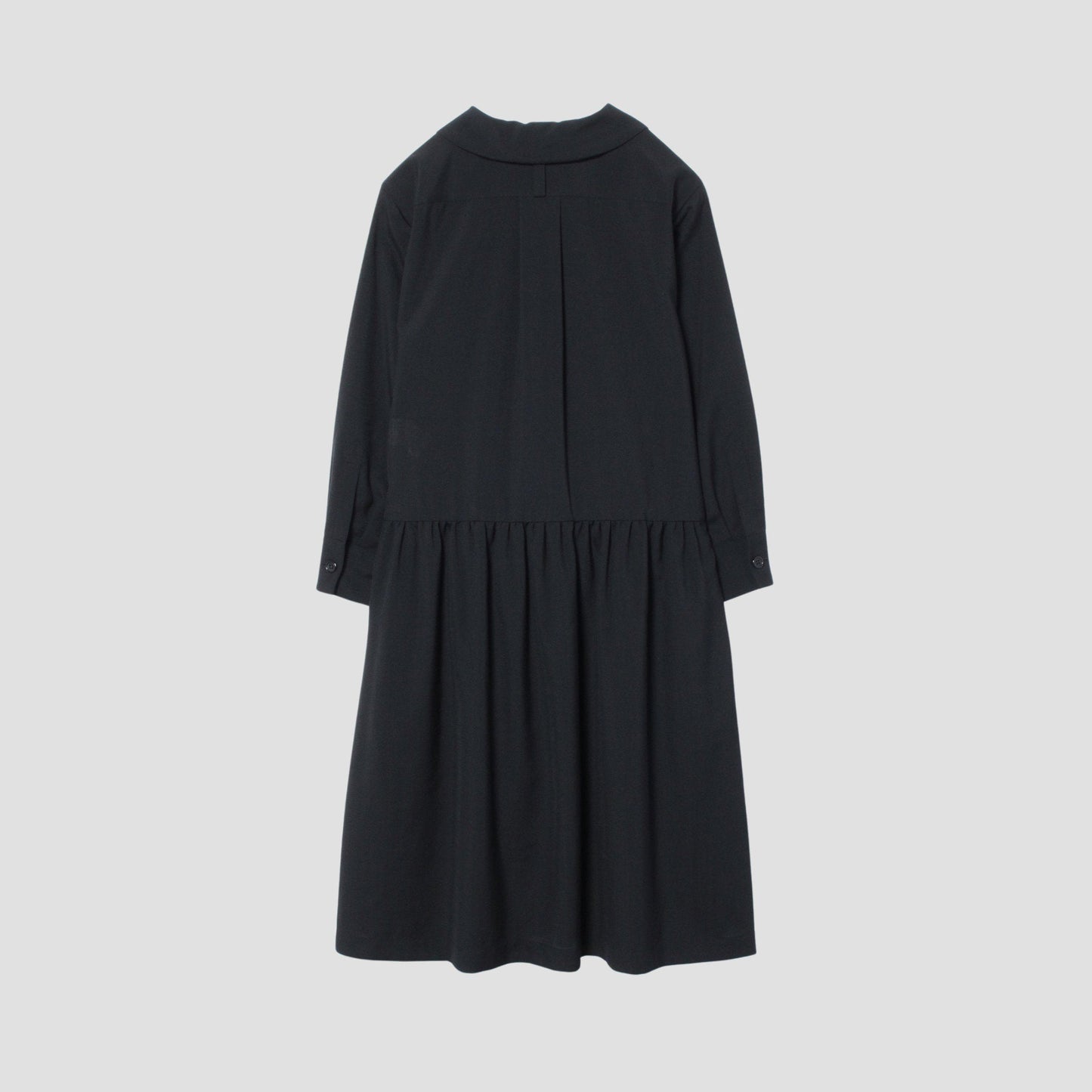 WOOL POLYESTER PLAIN WEAVE DRESS