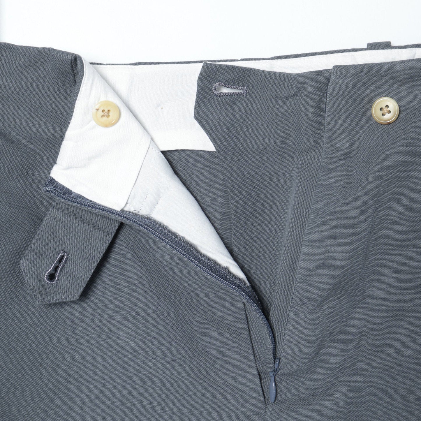 COTTON LINEN CANVAS TROUSERS