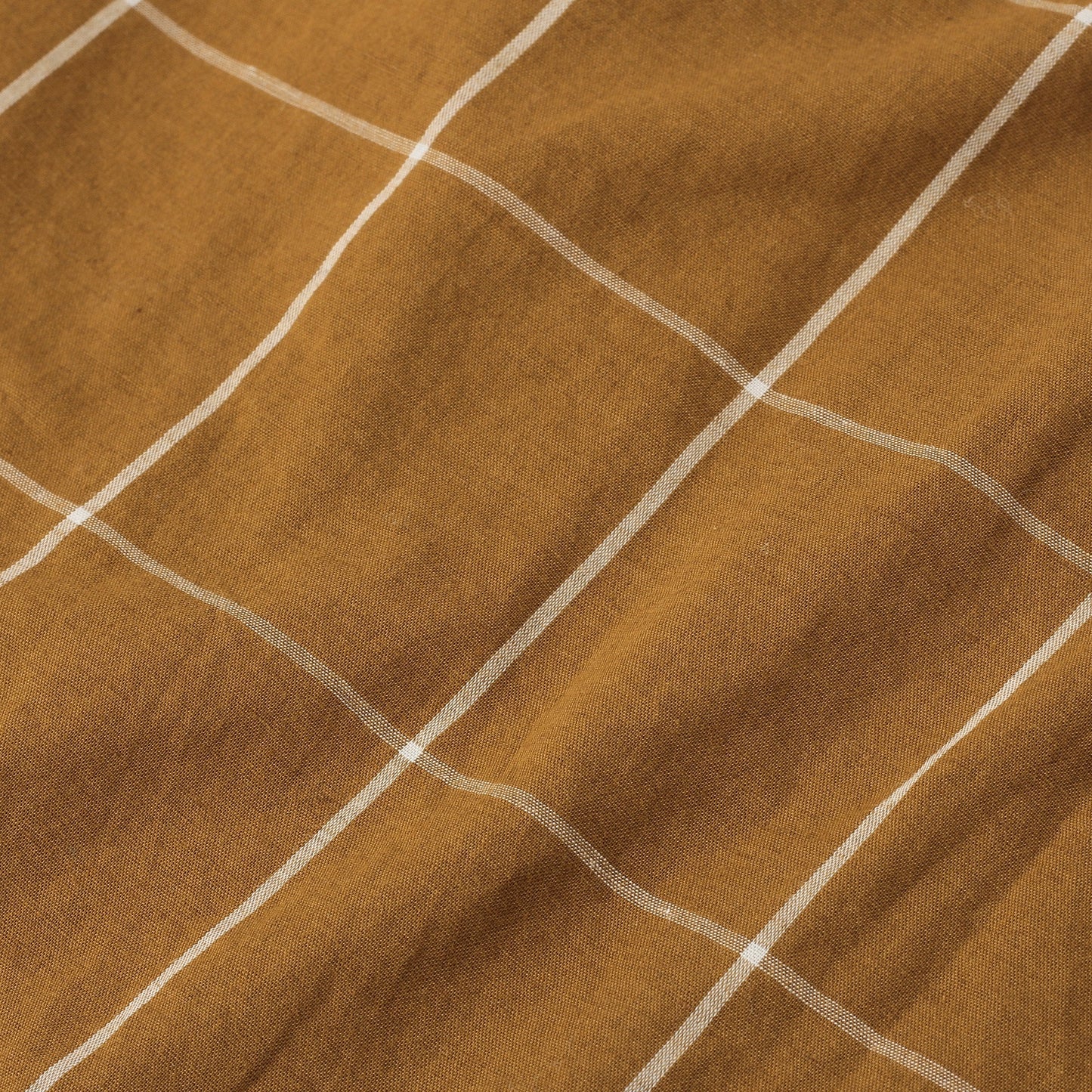 WINDOWPANE CHECK COTTON LINEN SHIRT