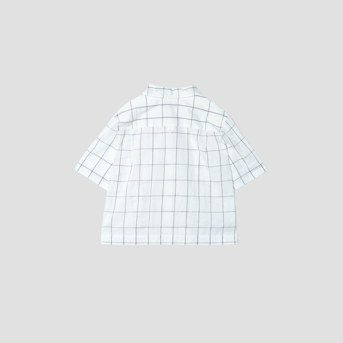 WINDOWPANE CHECK COTTON LINEN SHIRT