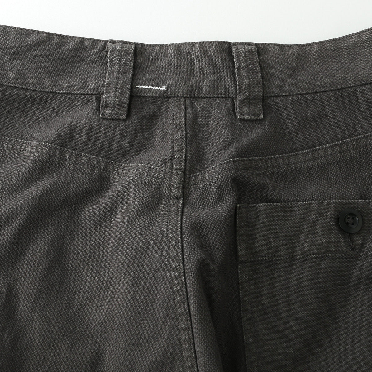 UNEVEN COTTON CANVAS TROUSERS